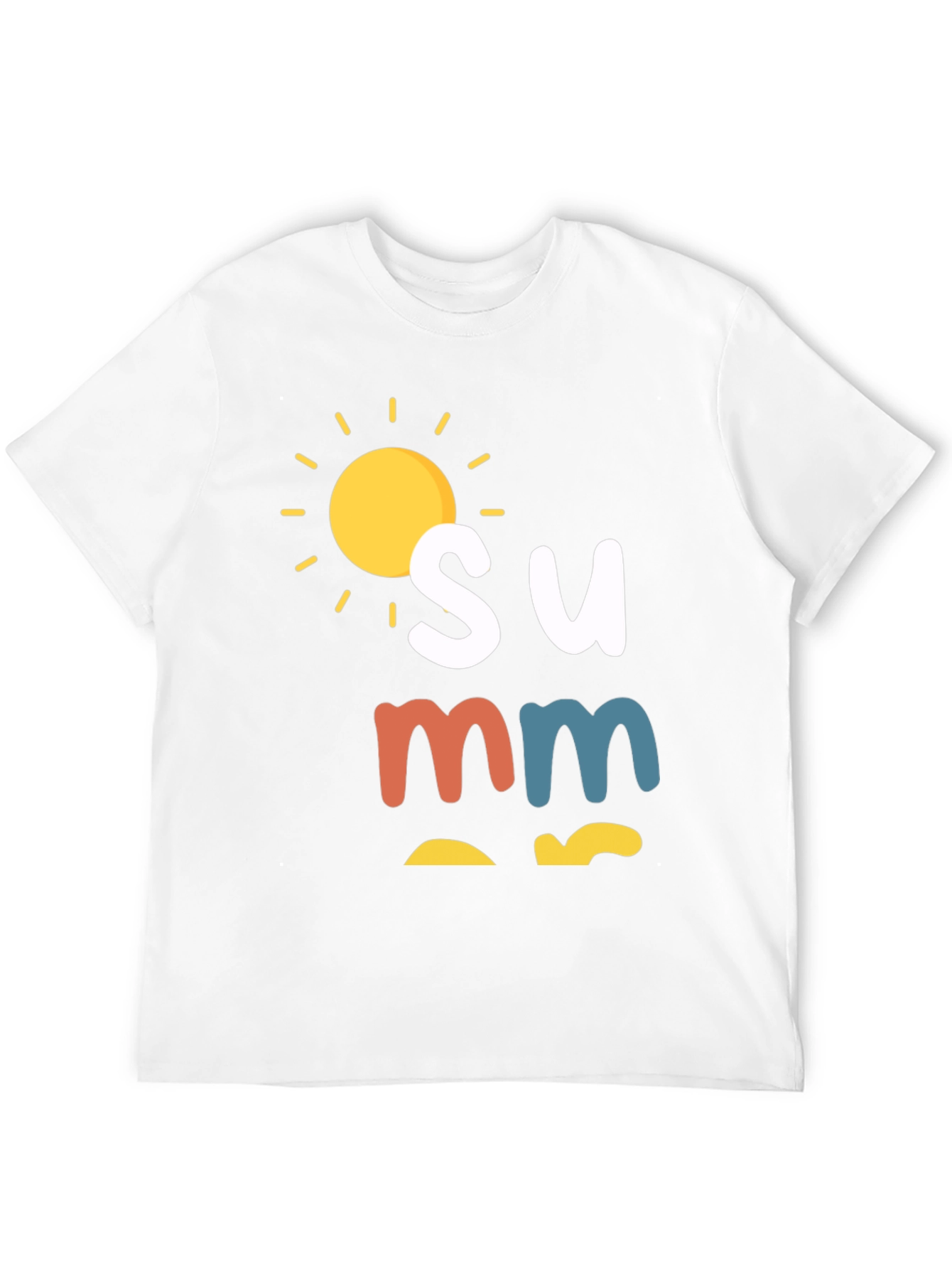 Summer Graphic Print Black T-Shirt