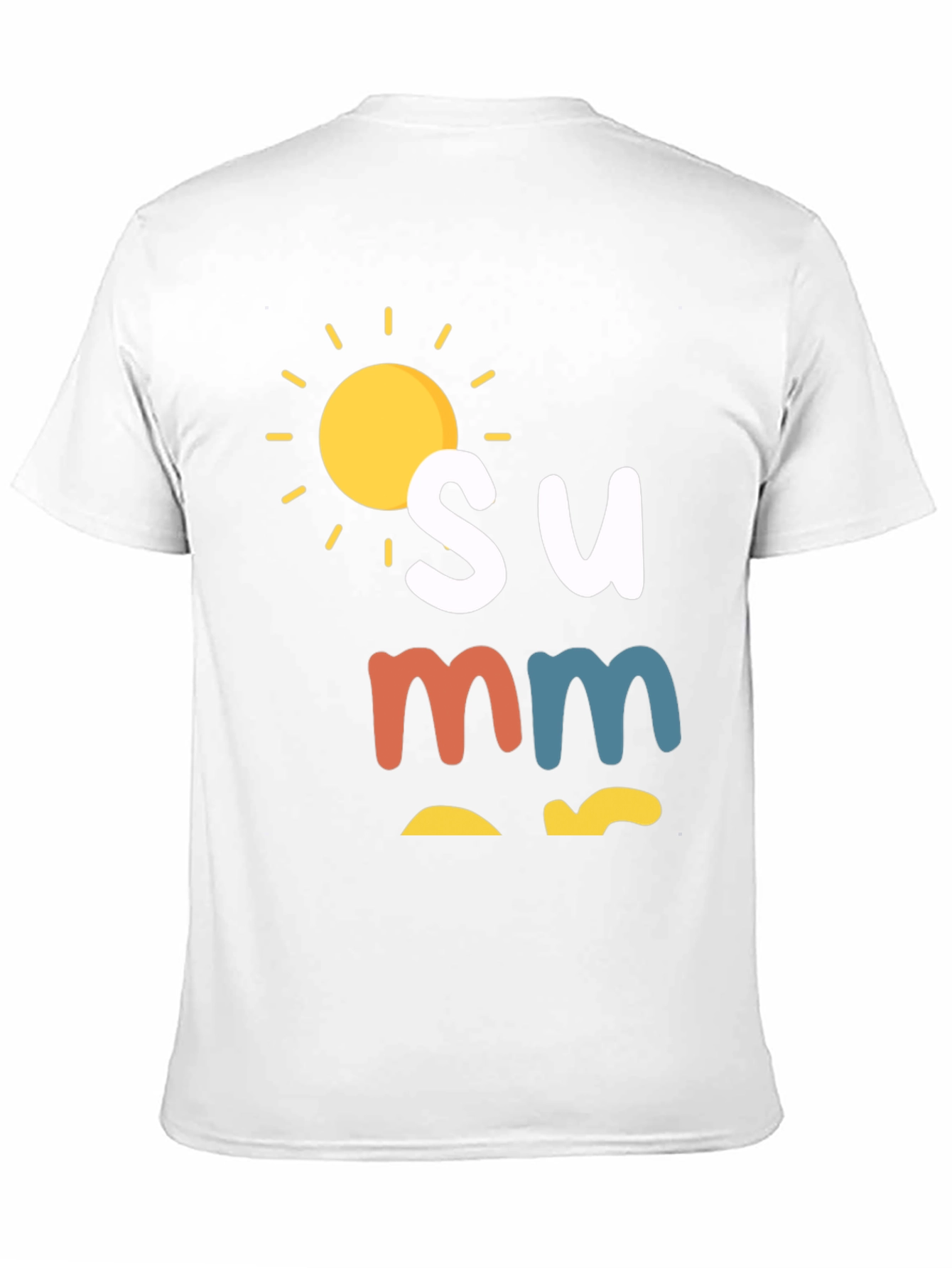 Summer Graphic Print Black T-Shirt