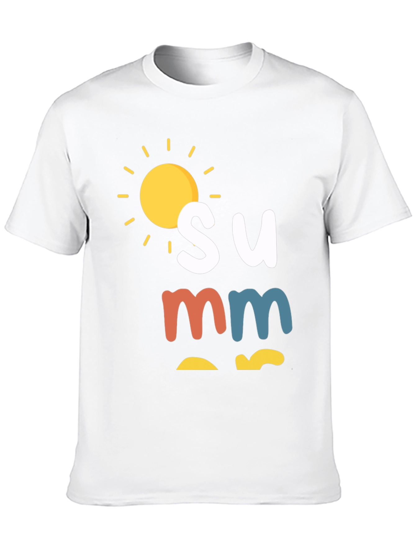 Summer Graphic Print Black T-Shirt