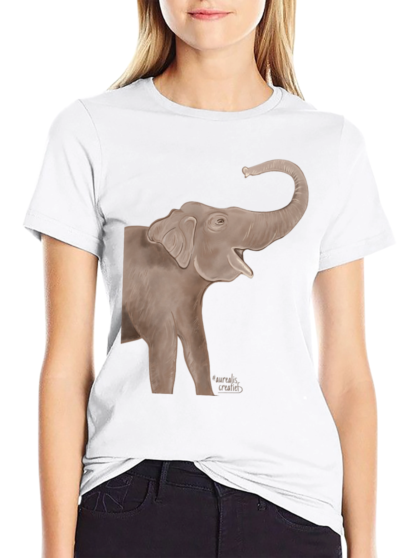 Elephant Graphic T-Shirt - Unisex Black Tee