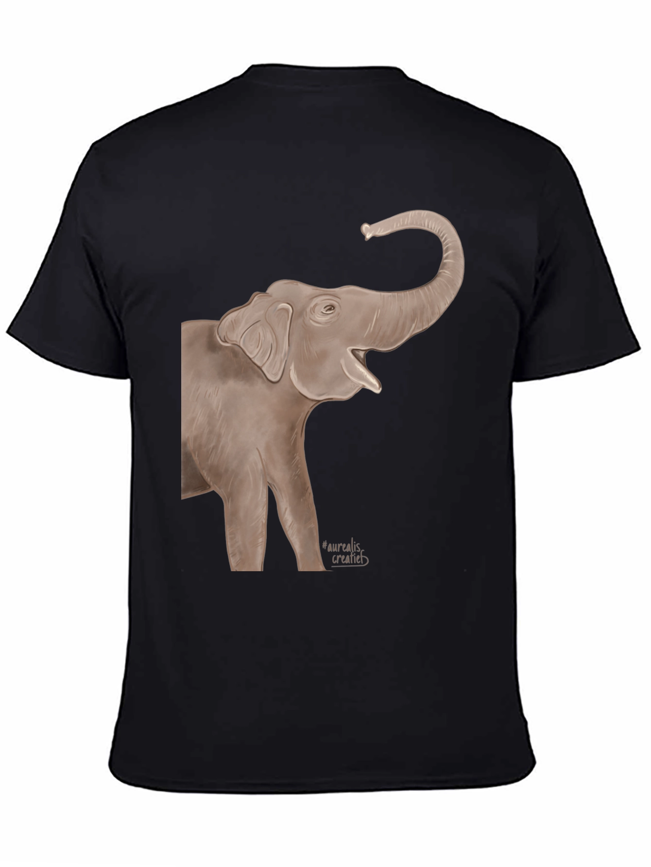 Elephant Graphic T-Shirt - Unisex Black Tee
