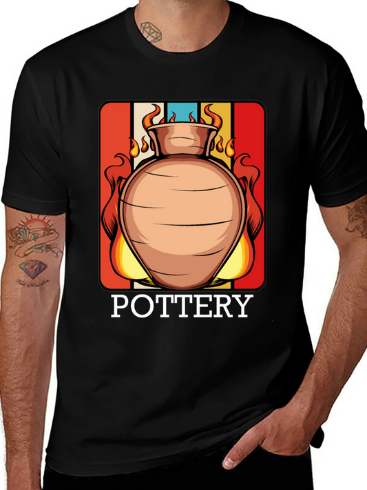 Pottery T-Shirt - Retro Clay Vase Design