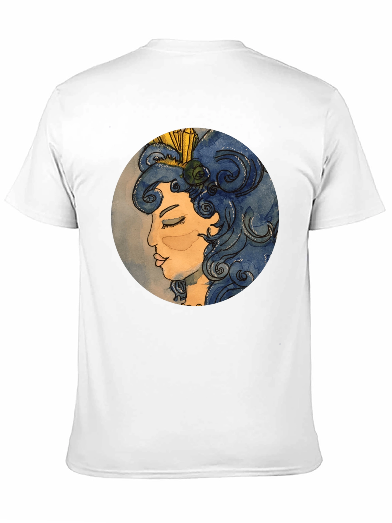 Artsy Woman Graphic Tee - Black Cotton T-Shirt