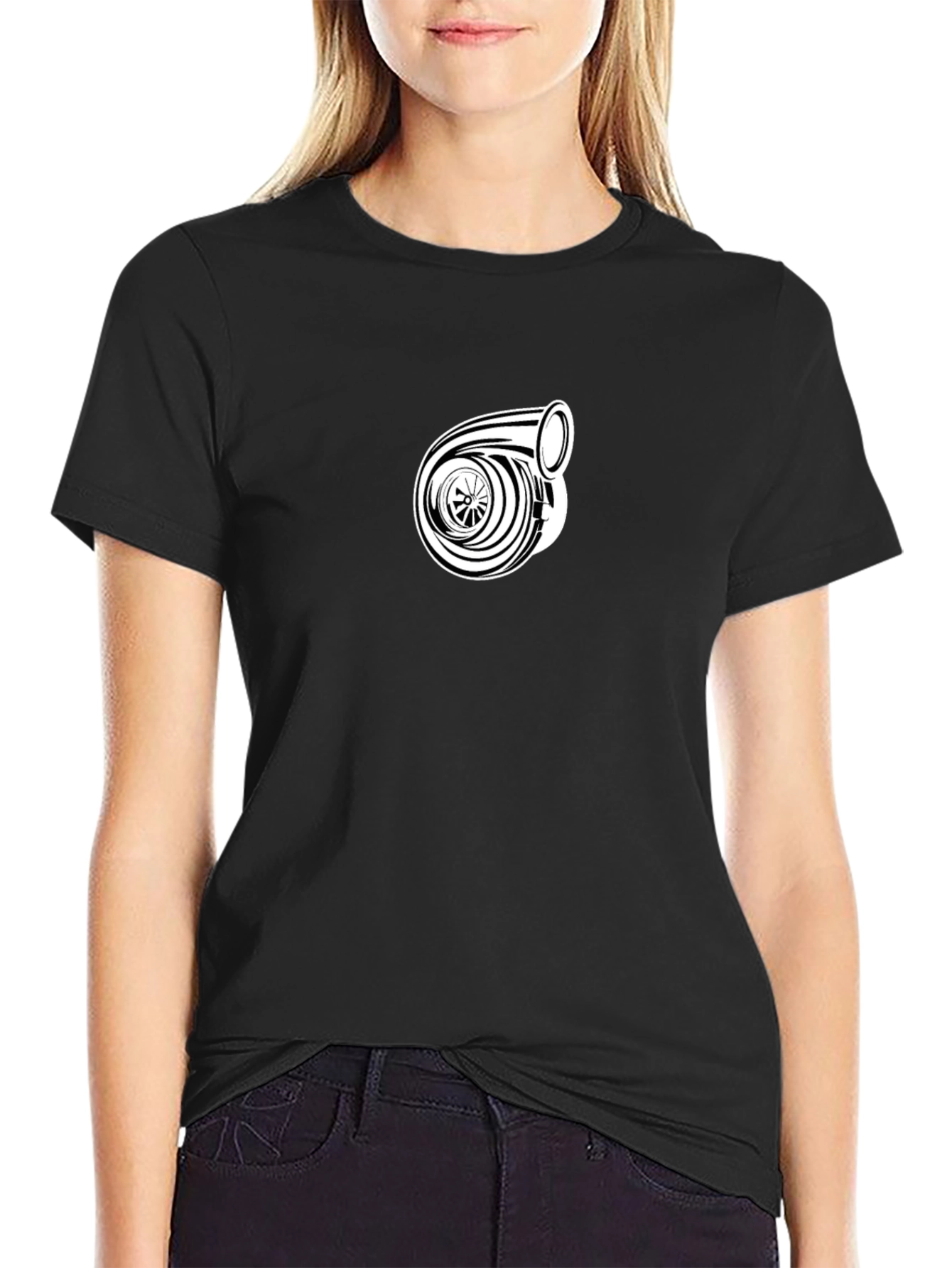 Turbo Graphic Tee - Black Cotton T-Shirt