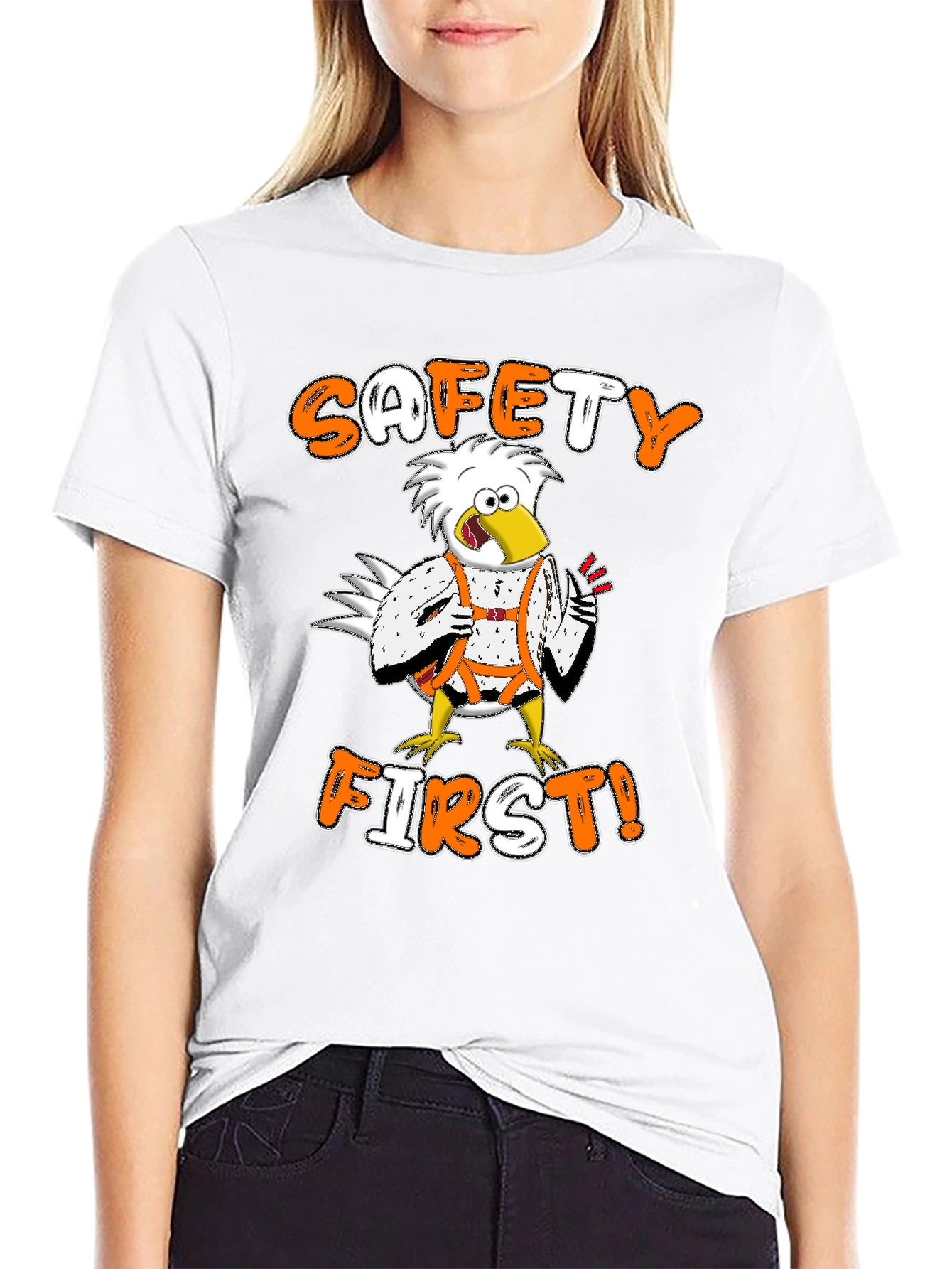 Safety First T-Shirt - Bird in Harness