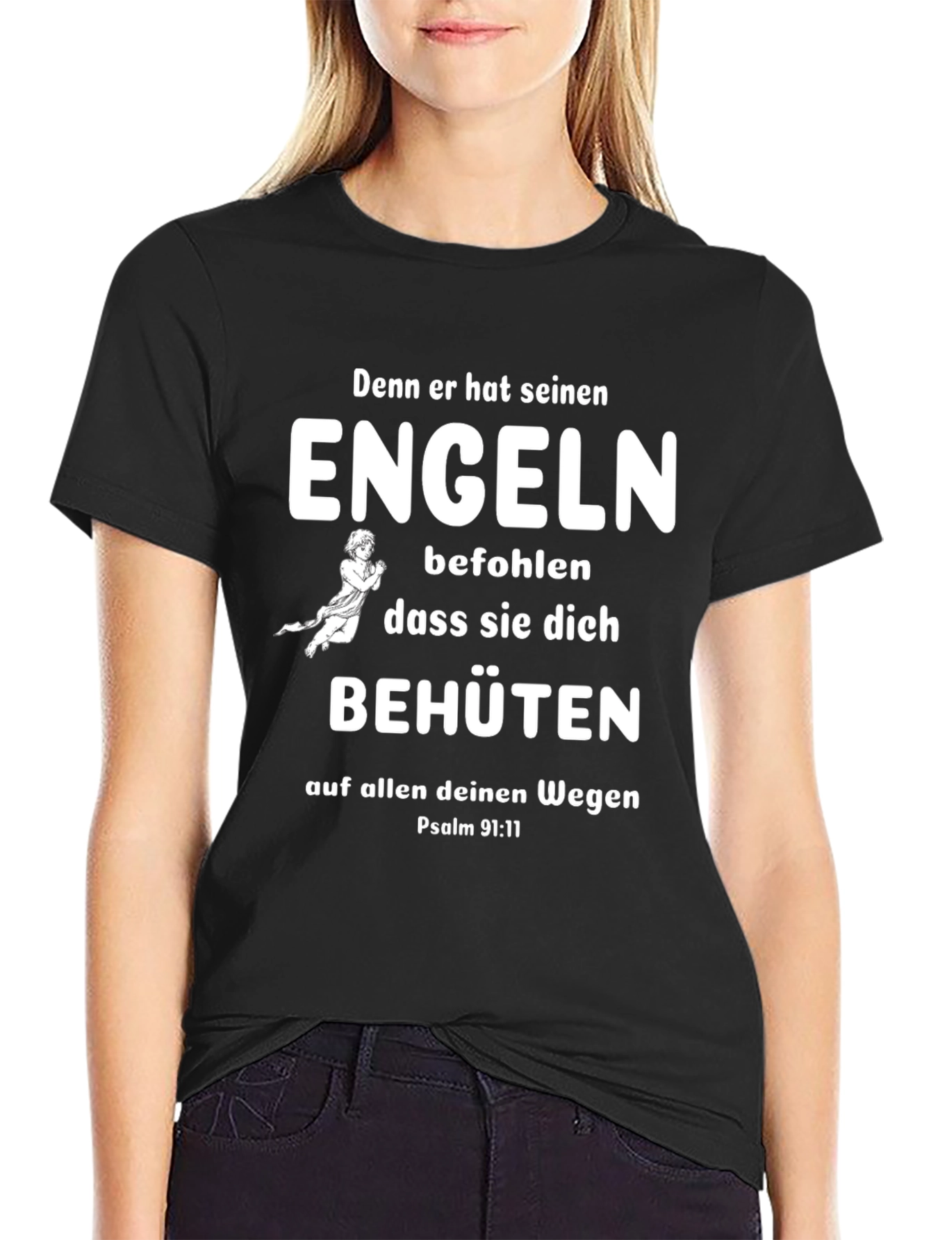 Engel T-Shirt - Psalm 91:11 - Protection