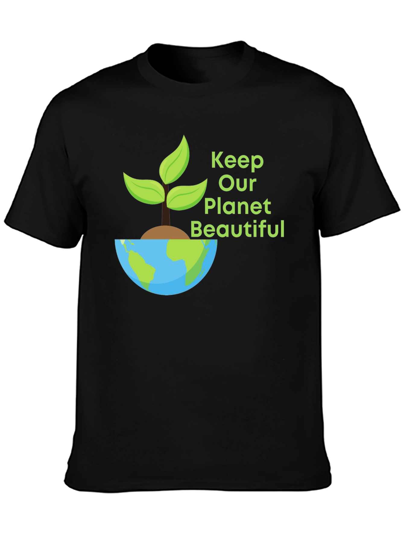 Eco-Friendly Planet Graphic T-Shirt