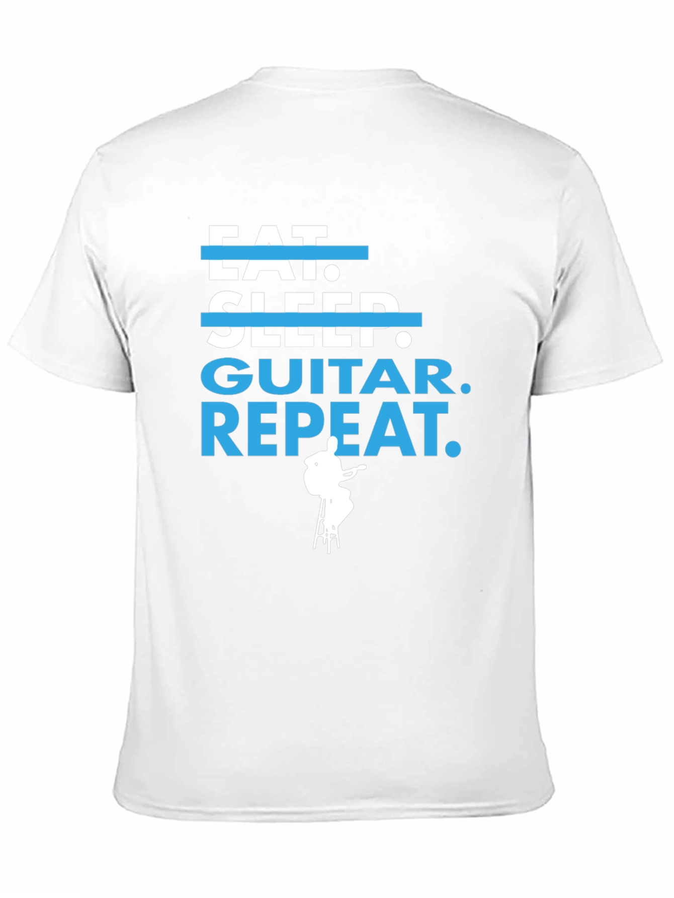 Eat Sleep Guitar Repeat Graphic Tee - Musician Gift