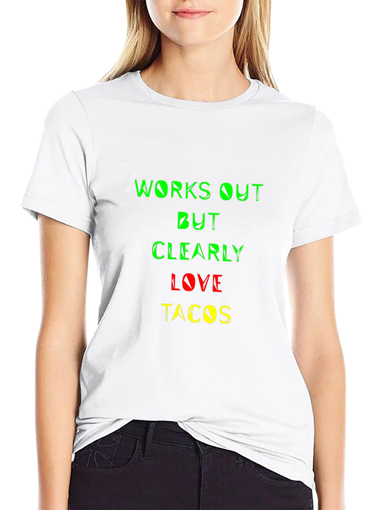 Works Out But Clearly Love Tacos Graphic Tee