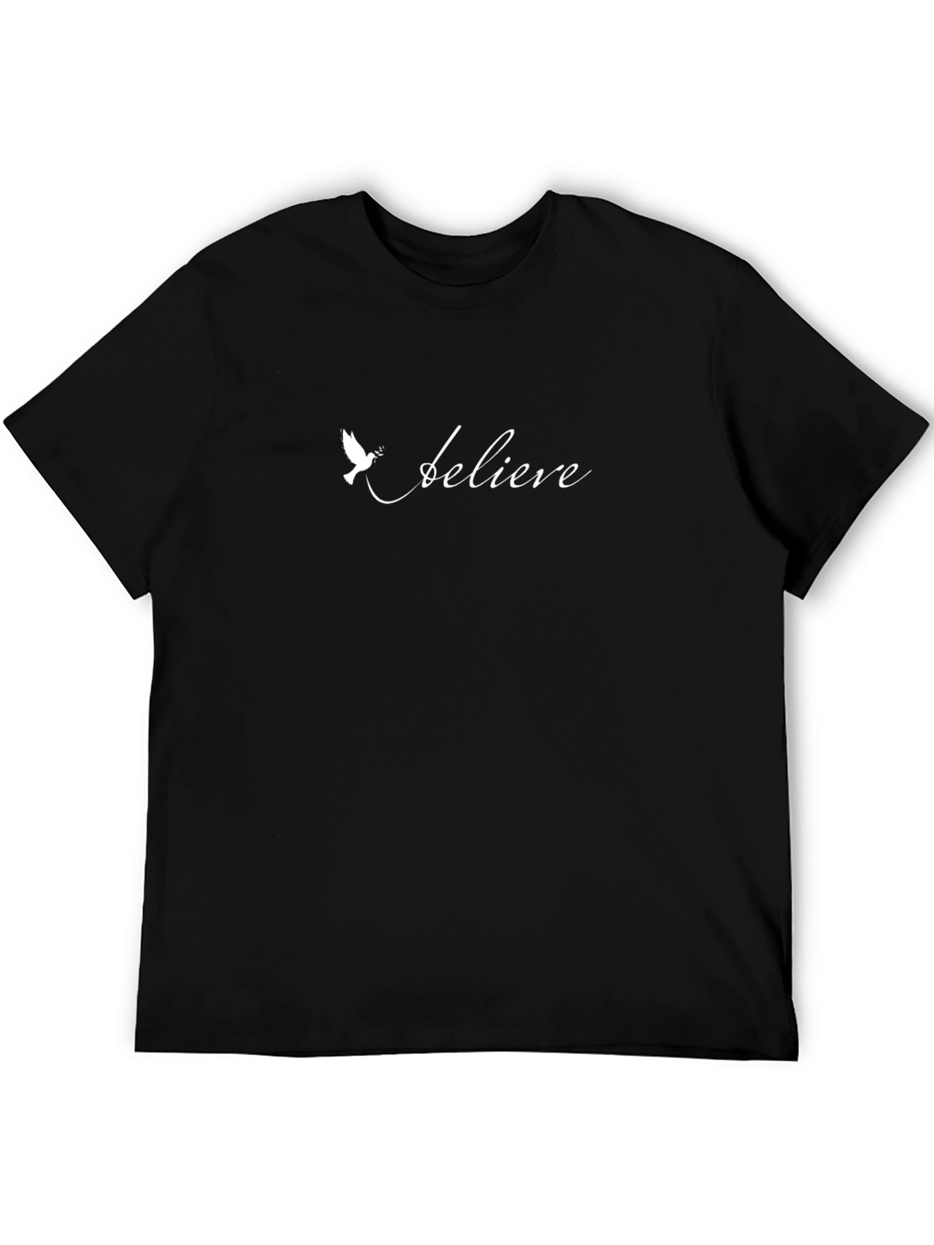 Believe Graphic Tee - Black Cotton T-Shirt