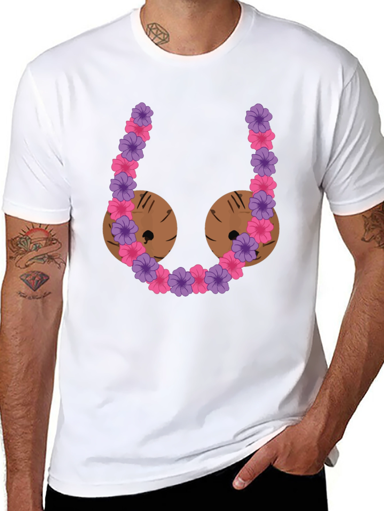 Funny Coconut Bra Graphic T-Shirt