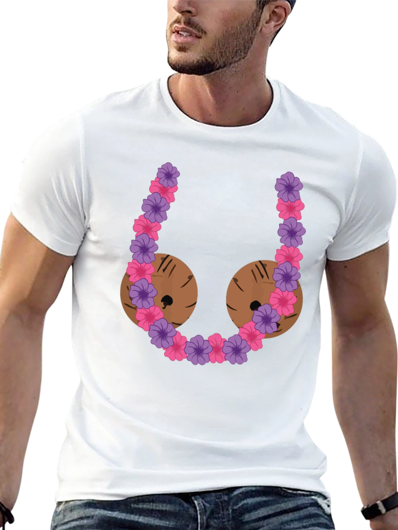Funny Coconut Bra Graphic T-Shirt