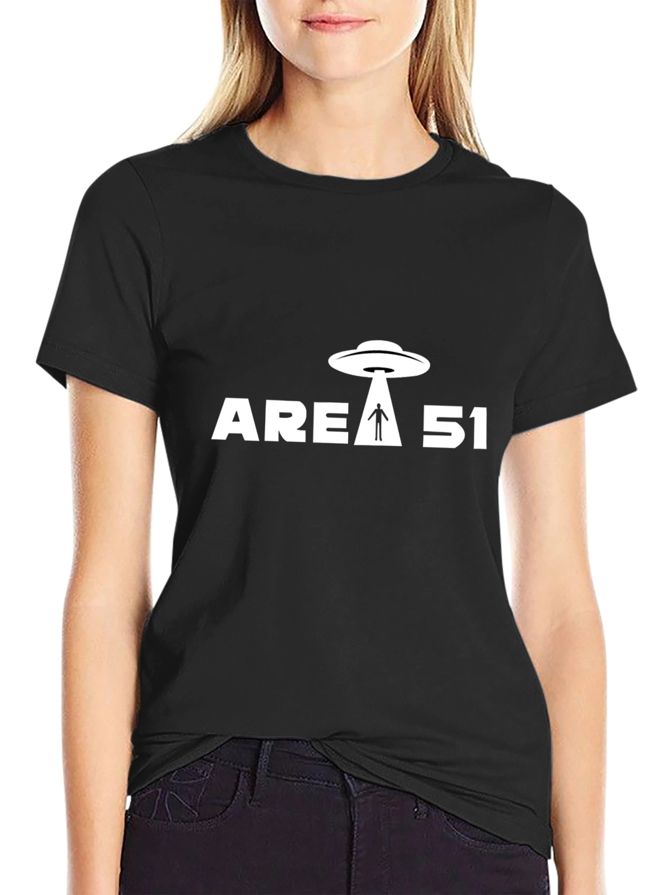 Area 51 UFO Abduction T-Shirt - Black