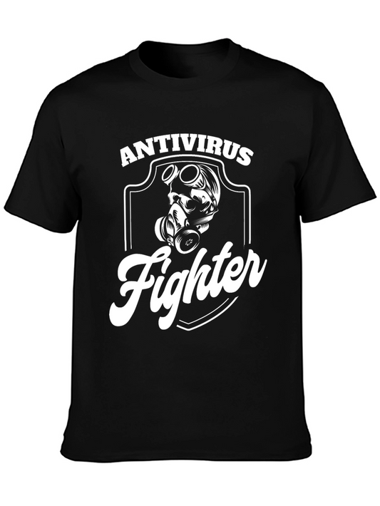 Antivirus Fighter Graphic Tee - Black