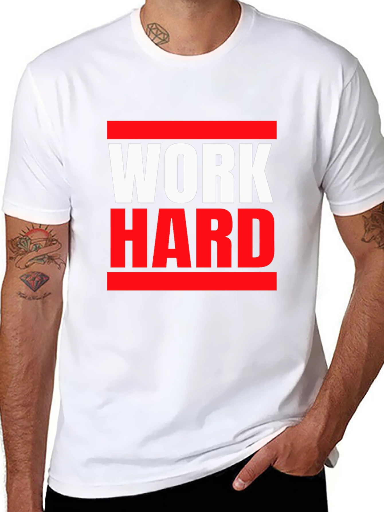 Work Hard T-Shirt - Motivational Graphic Tee