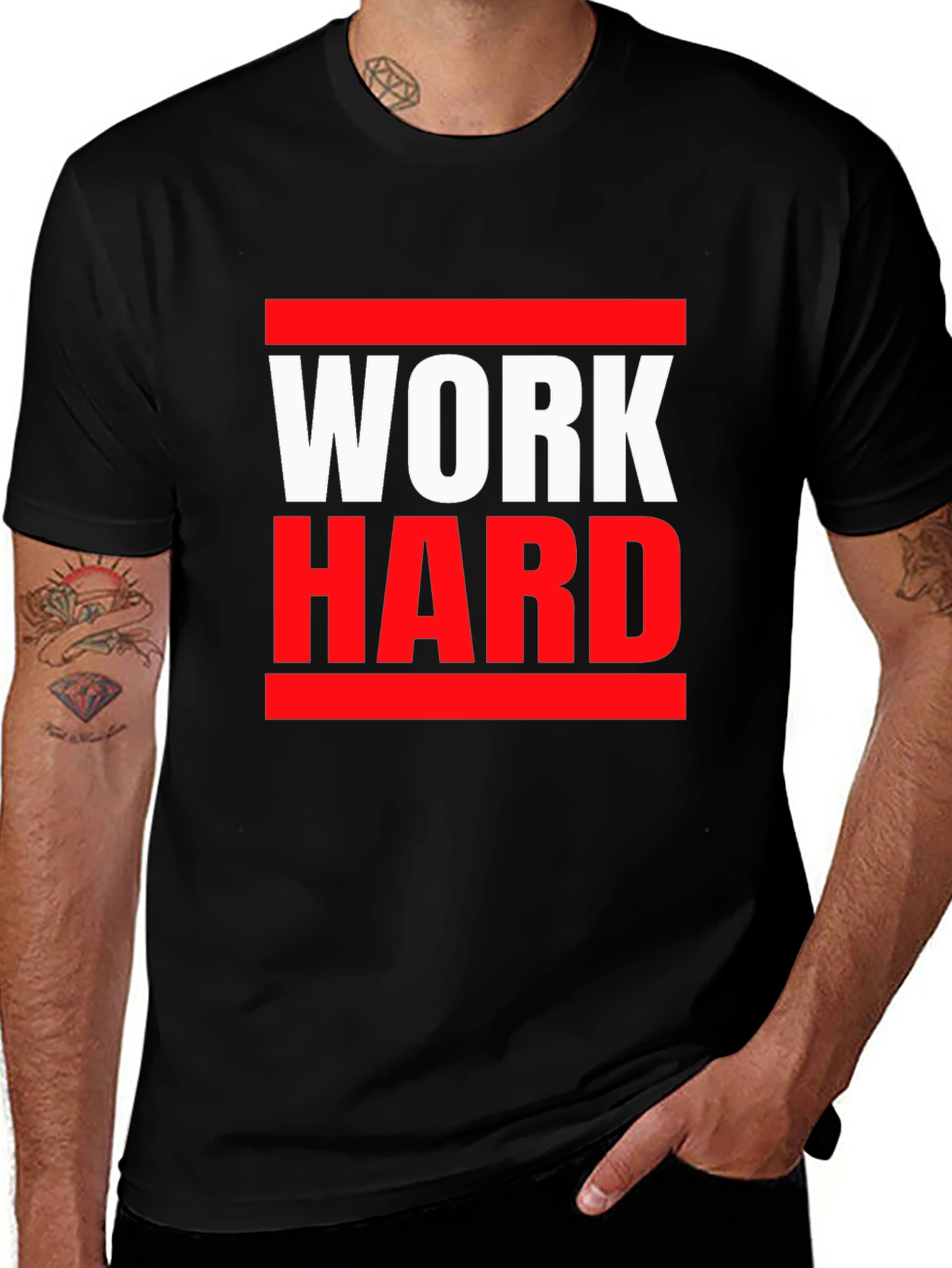 Work Hard T-Shirt - Motivational Graphic Tee