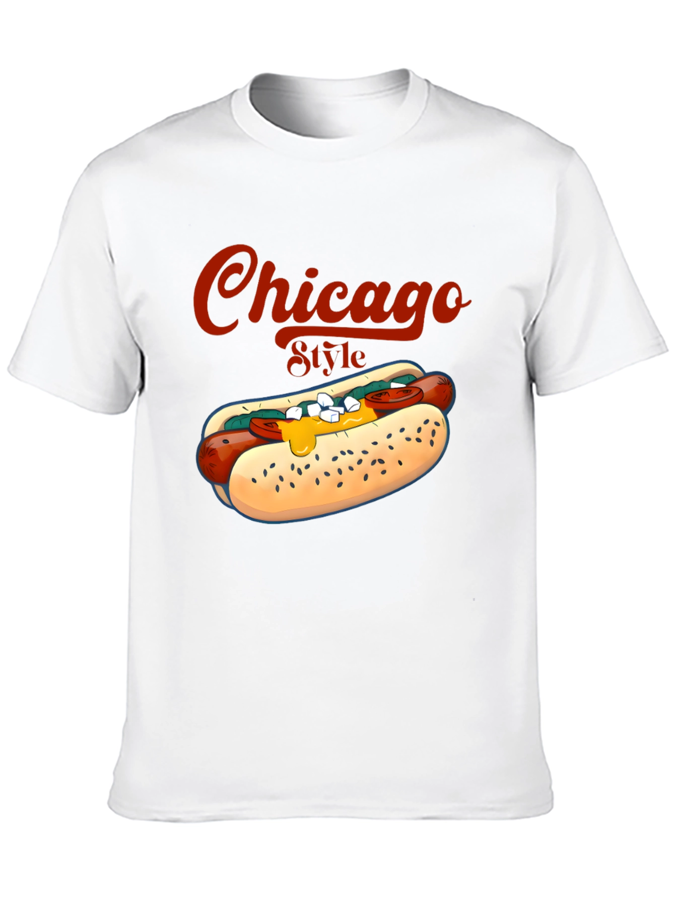 Chicago Style Hotdog T-Shirt - Foodie Tee