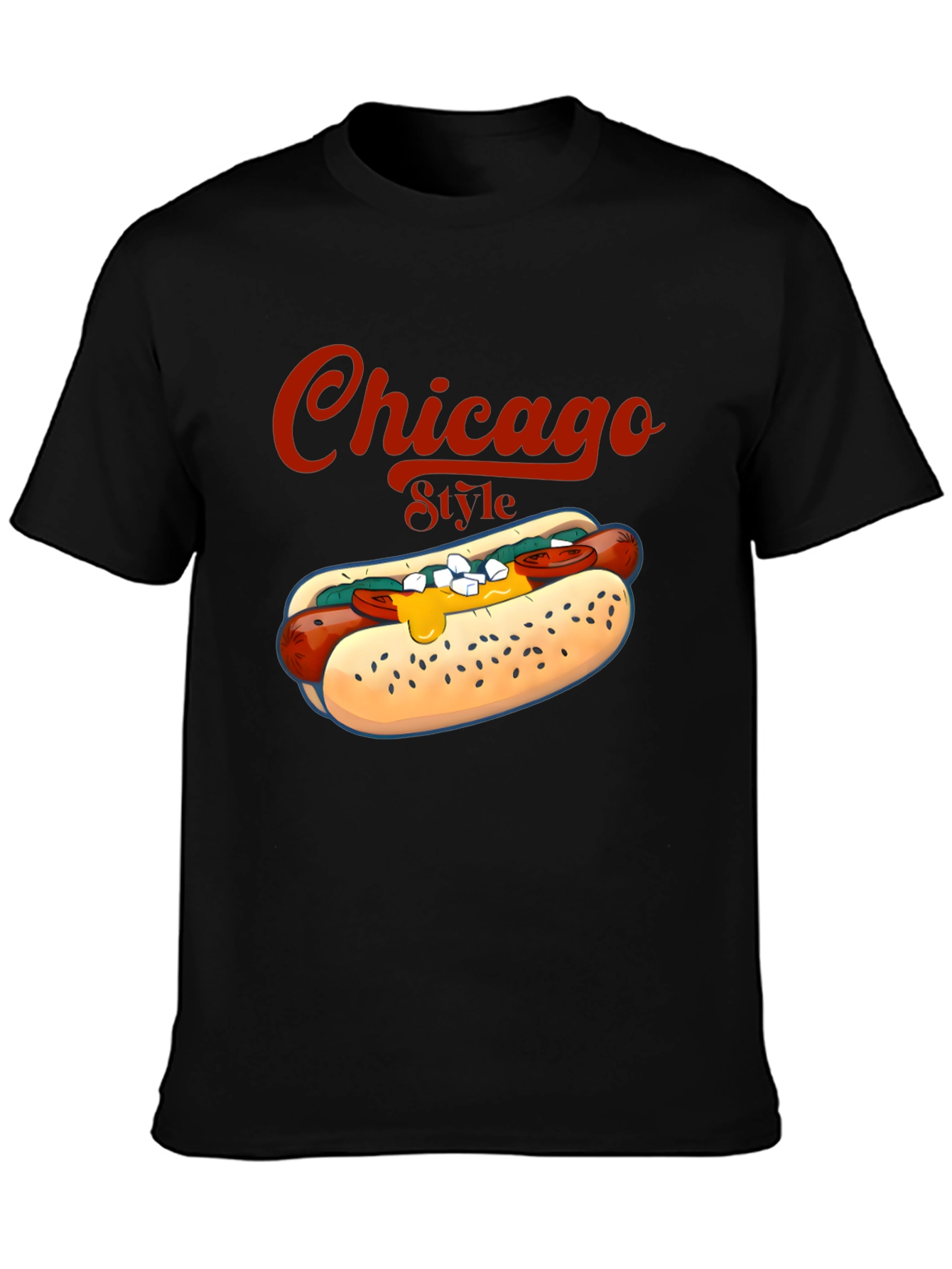Chicago Style Hotdog T-Shirt - Foodie Tee