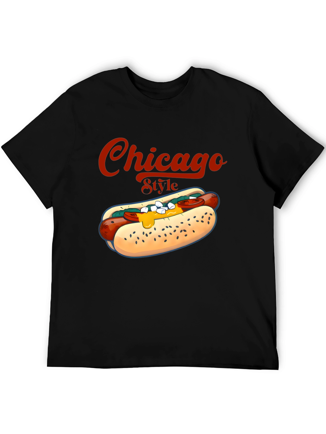 Chicago Style Hotdog T-Shirt - Foodie Tee