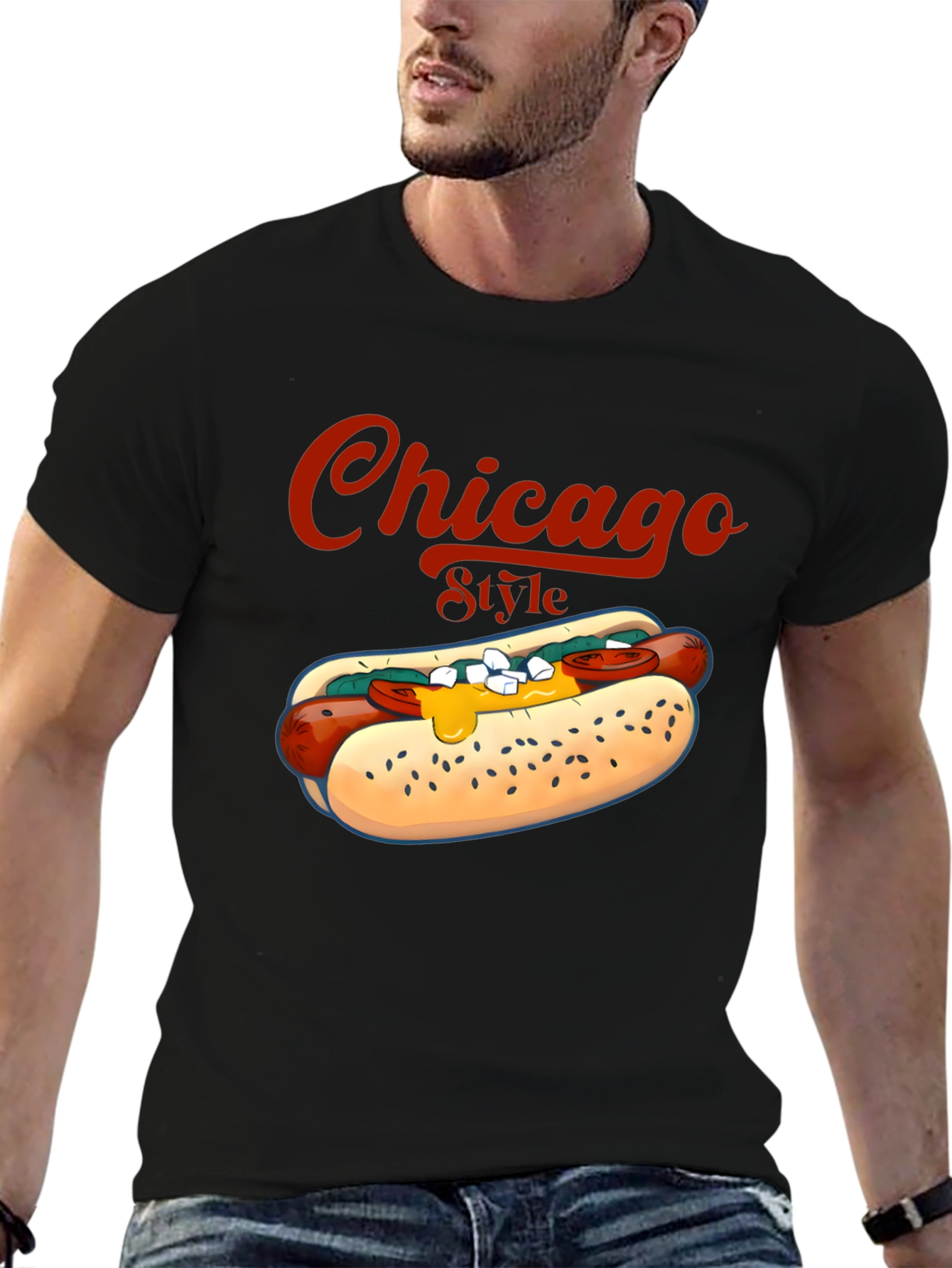 Chicago Style Hotdog T-Shirt - Foodie Tee