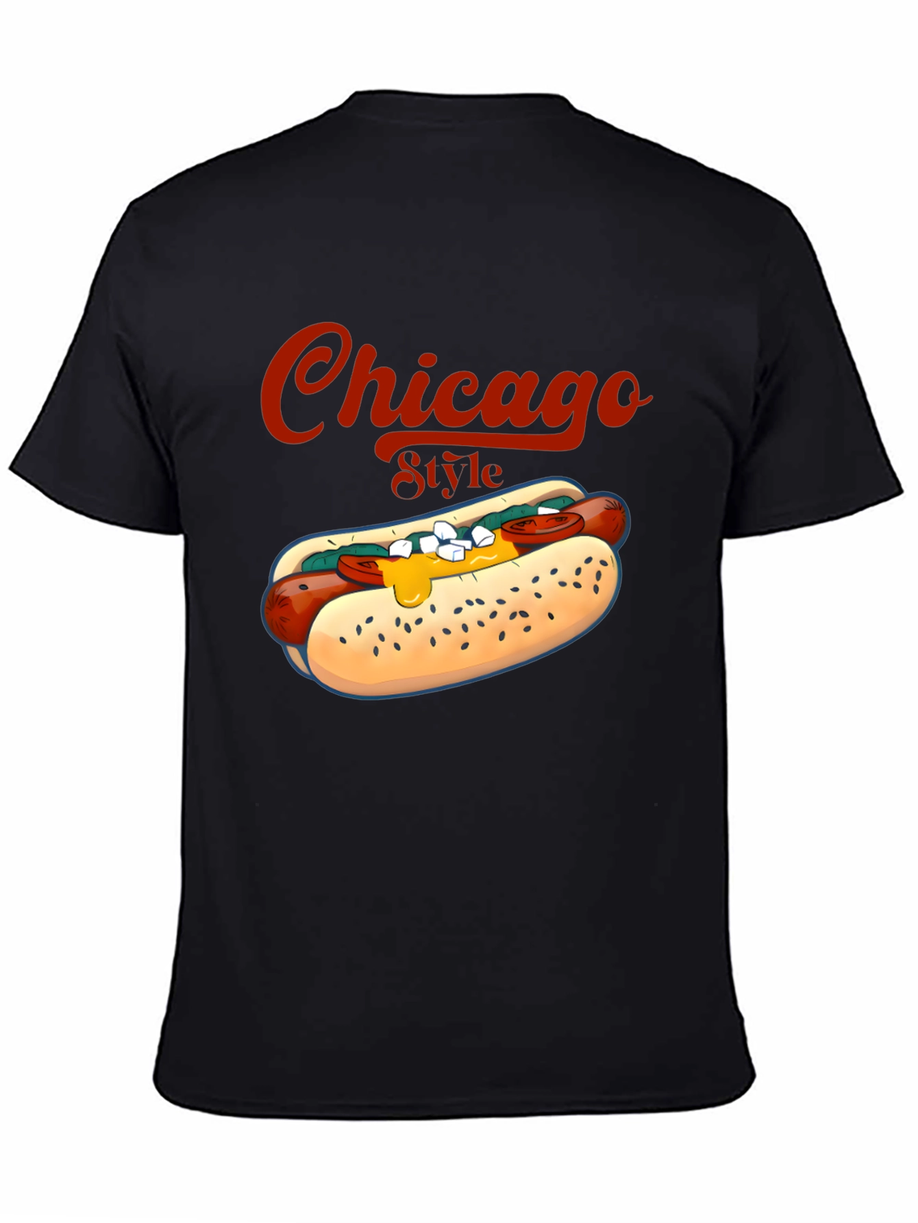 Chicago Style Hotdog T-Shirt - Foodie Tee