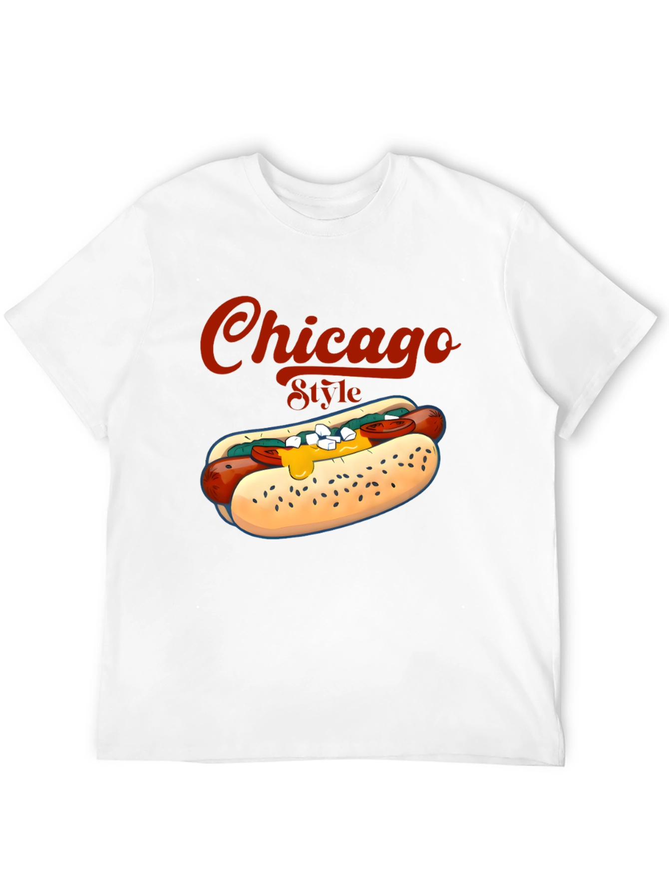 Chicago Style Hotdog T-Shirt - Foodie Tee