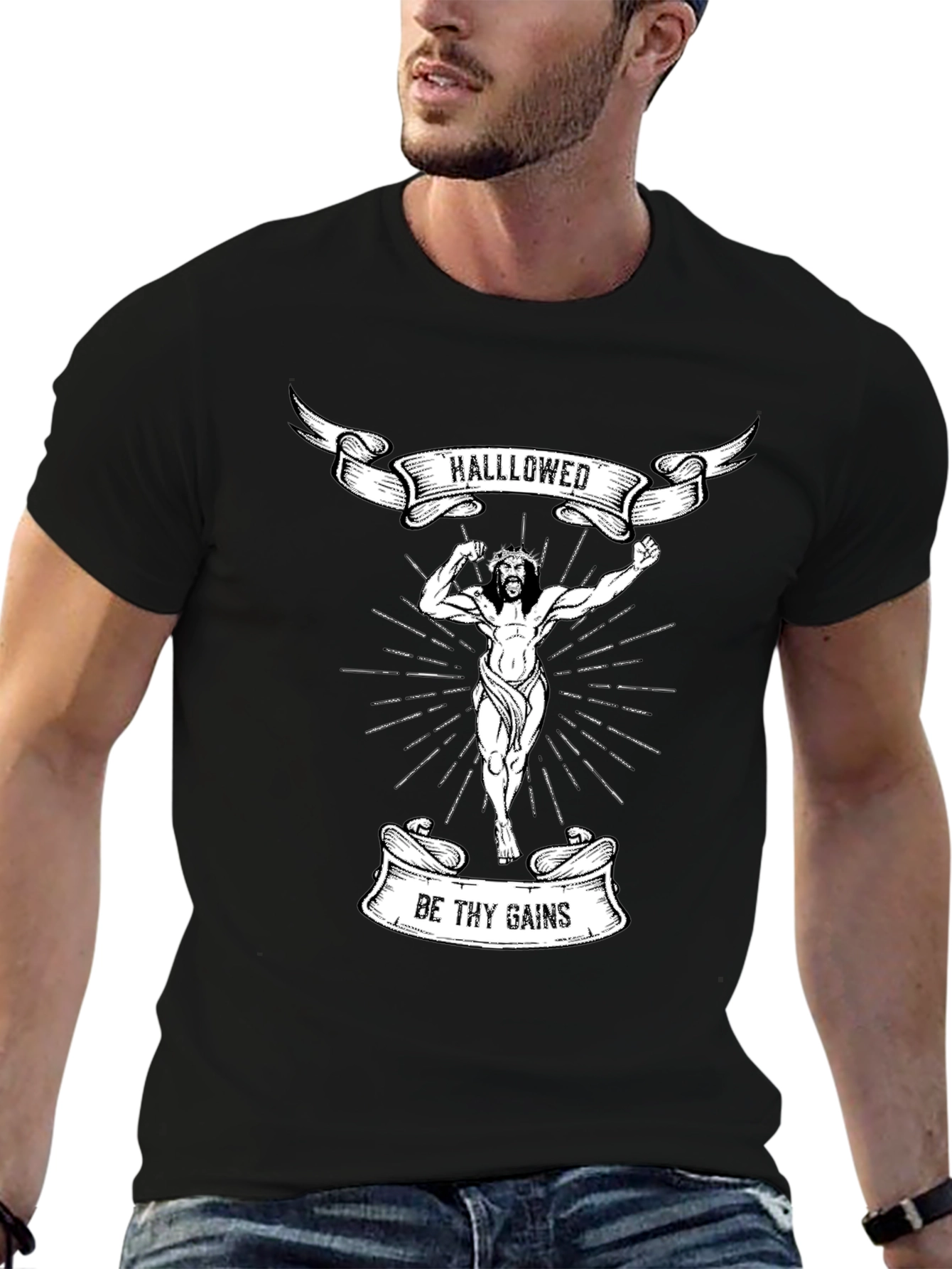 Hallowed Be Thy Gains Graphic T-Shirt