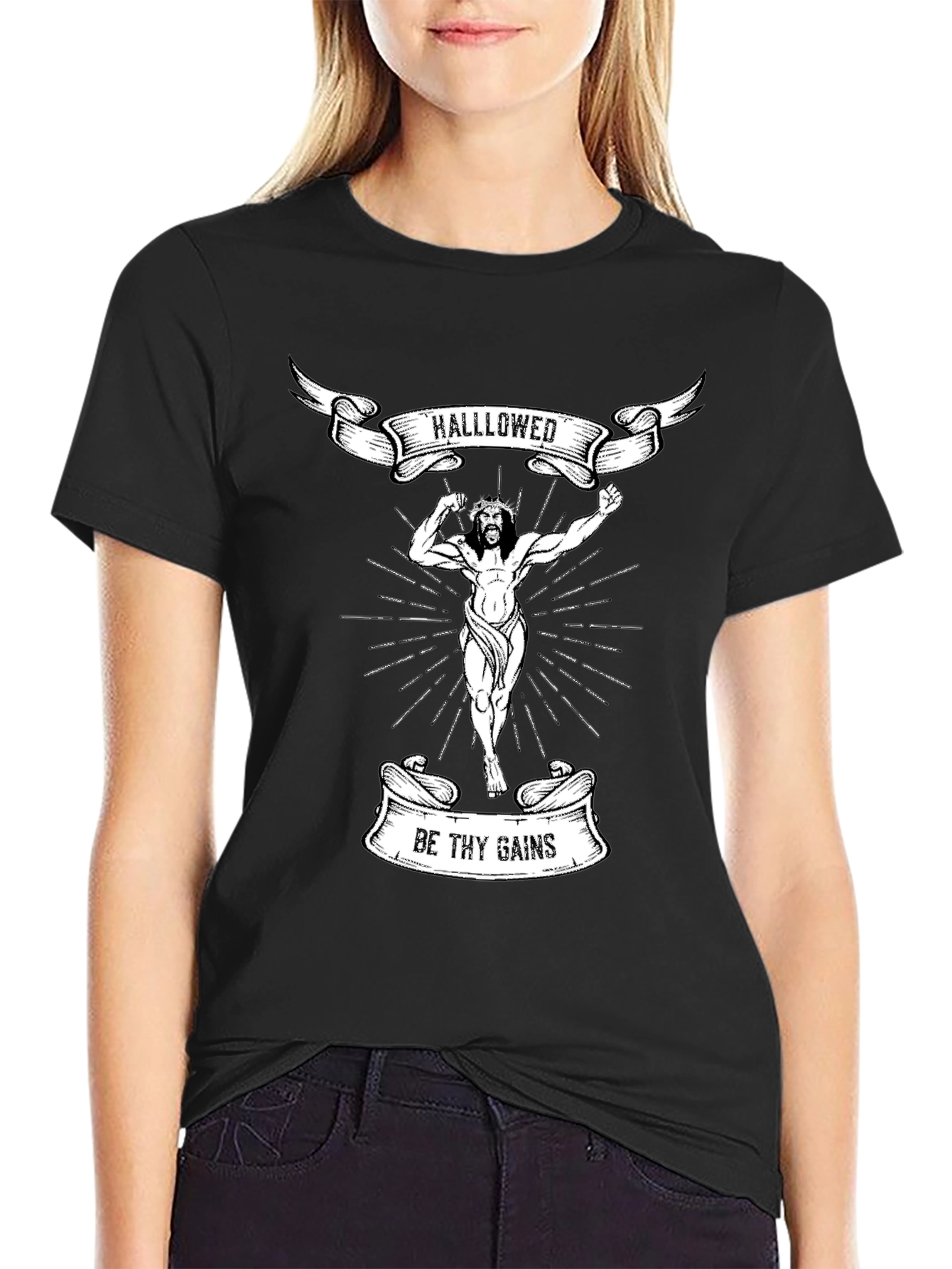 Hallowed Be Thy Gains Graphic T-Shirt