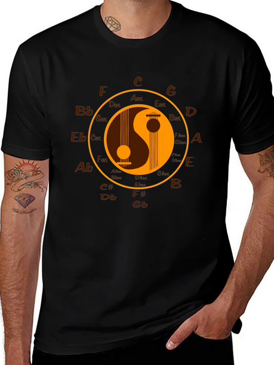 Yin Yang Music Theory T-Shirt - Harmony & Balance