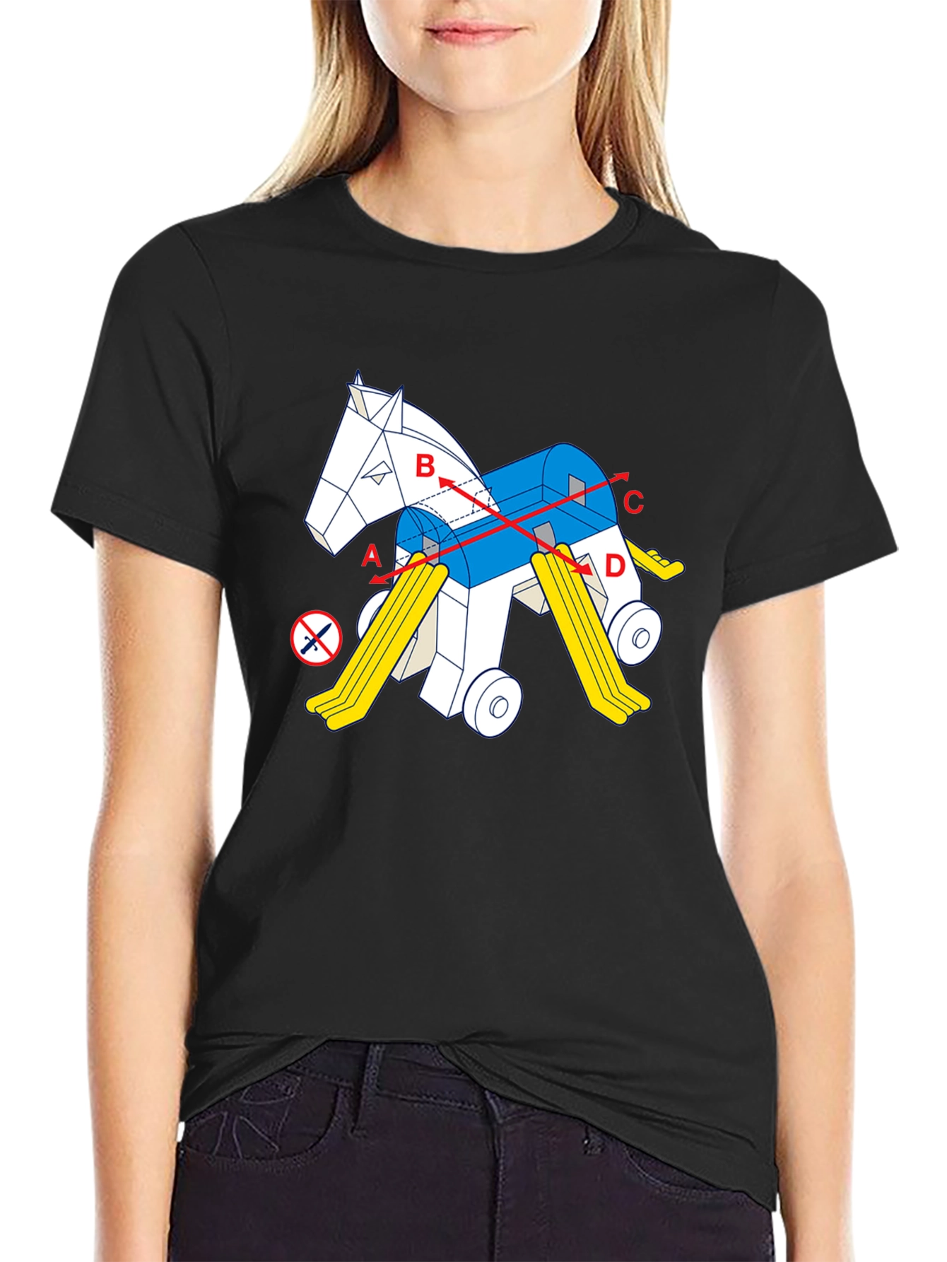 Novelty Horse Toy Diagram T-Shirt