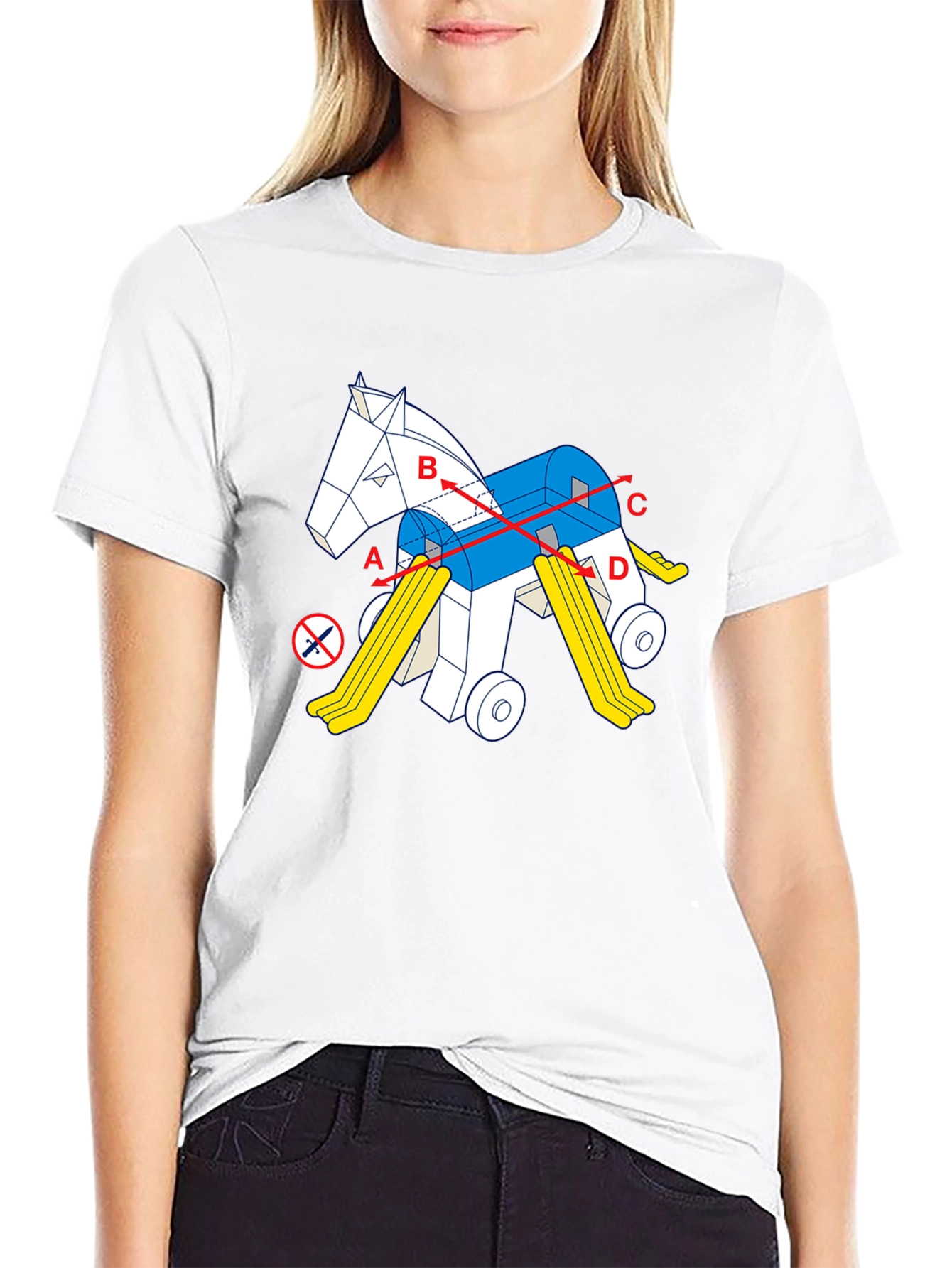 Novelty Horse Toy Diagram T-Shirt
