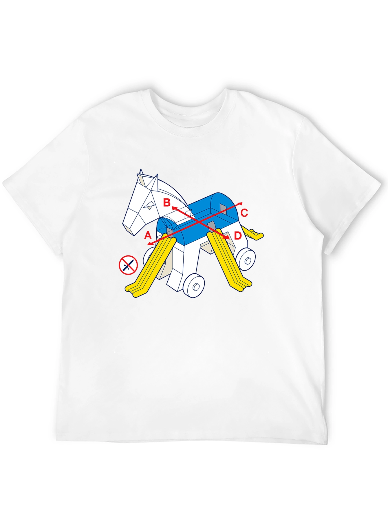 Novelty Horse Toy Diagram T-Shirt