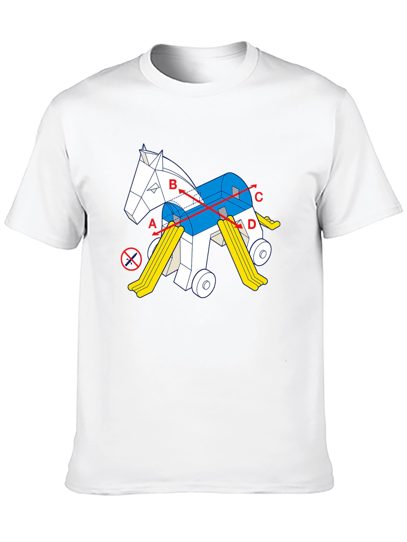Novelty Horse Toy Diagram T-Shirt
