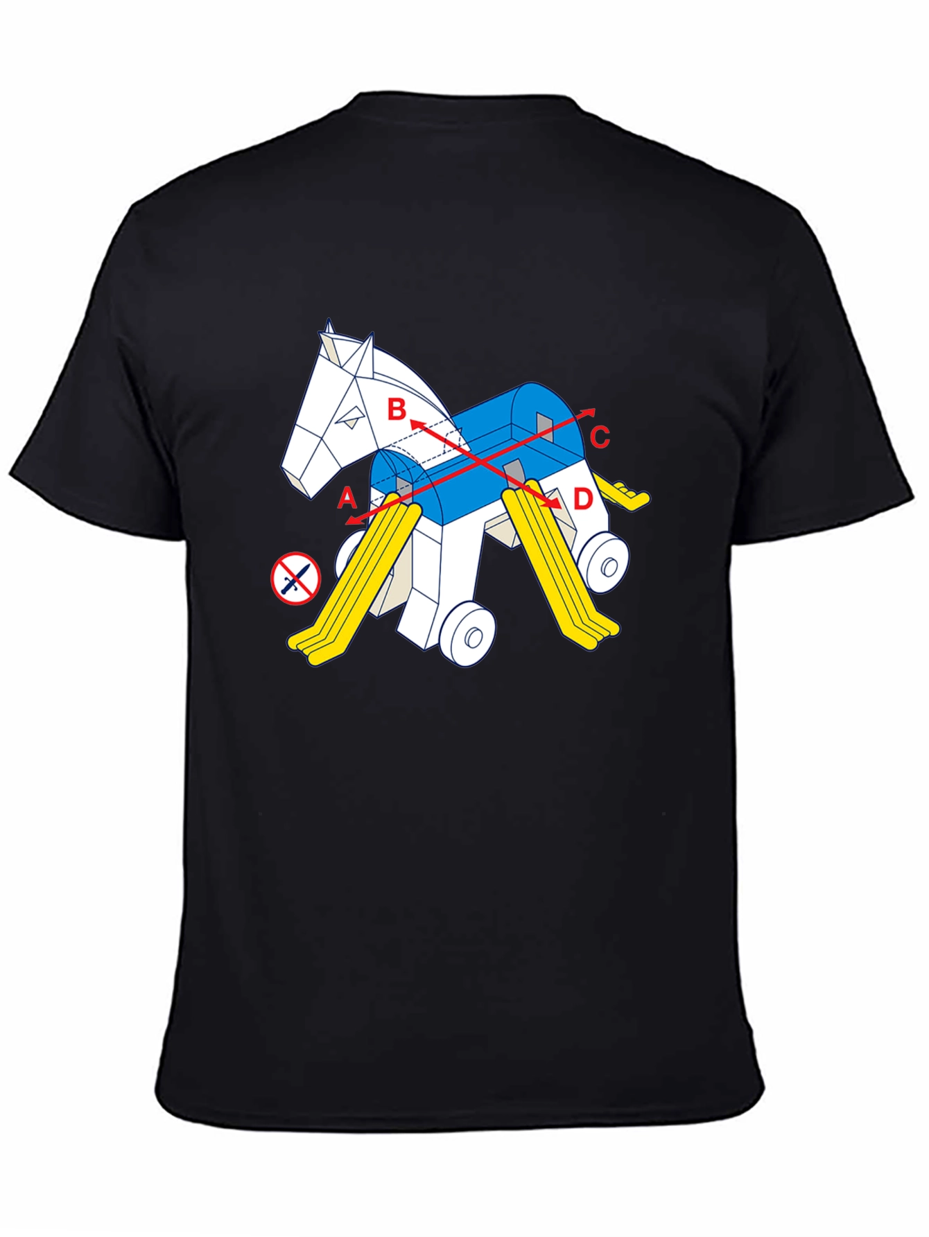 Novelty Horse Toy Diagram T-Shirt