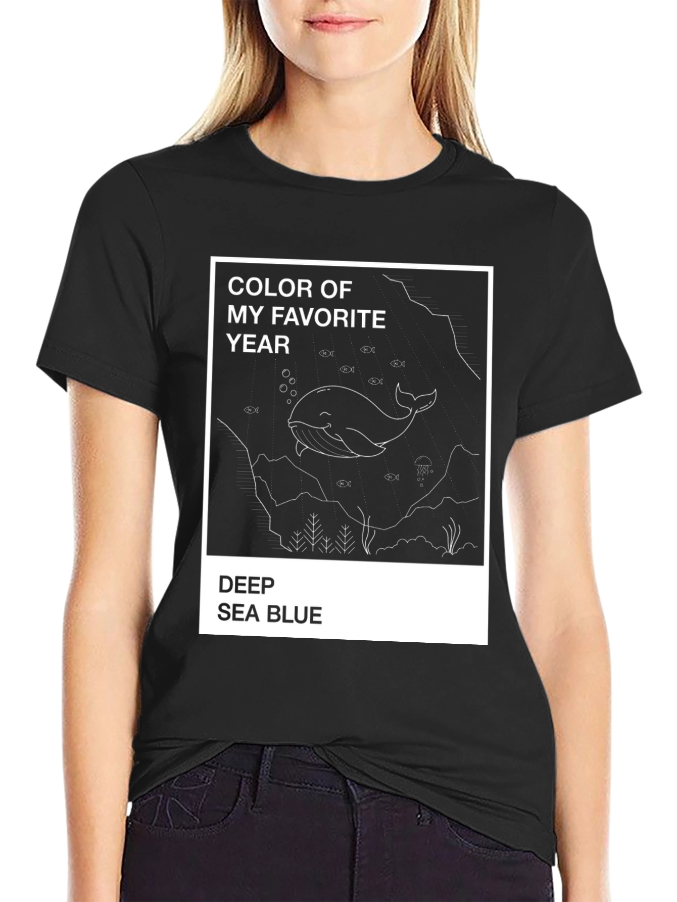 Deep Sea Blue Whale Graphic Tee