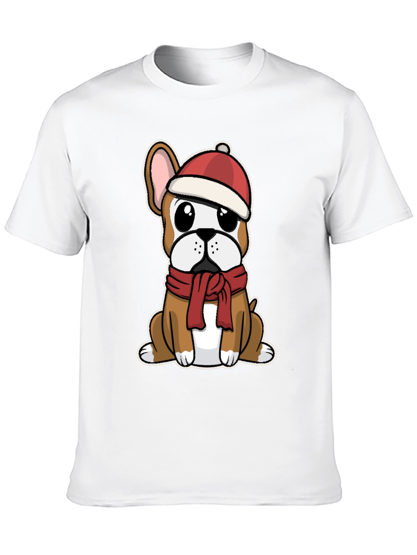 Festive Frenchie T-Shirt: Christmas Dog Design