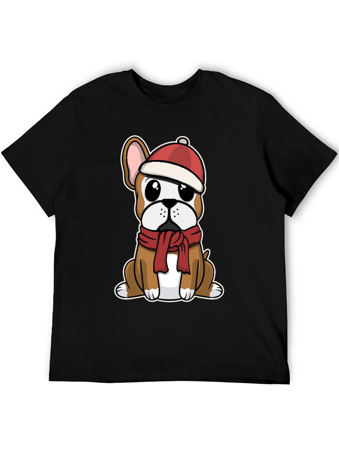 Festive Frenchie T-Shirt: Christmas Dog Design