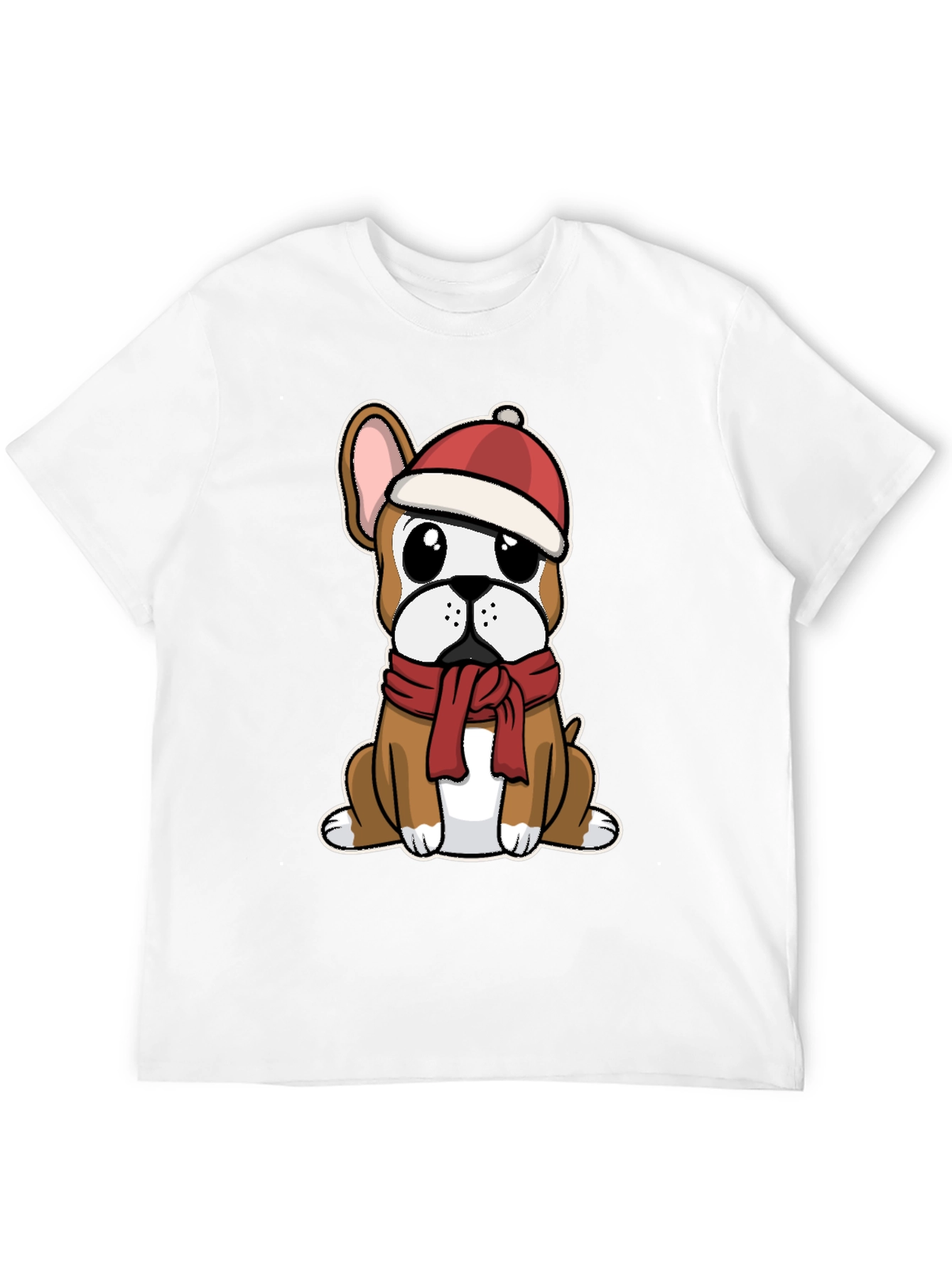 Festive Frenchie T-Shirt: Christmas Dog Design