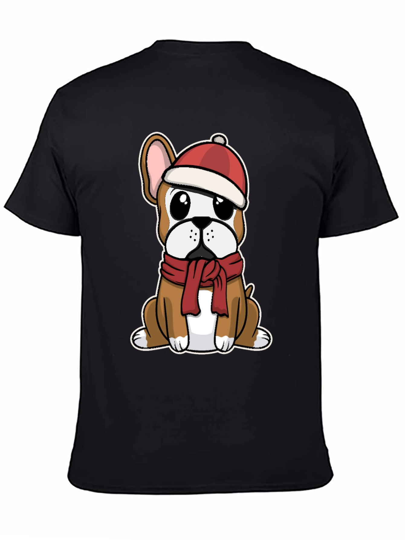 Festive Frenchie T-Shirt: Christmas Dog Design