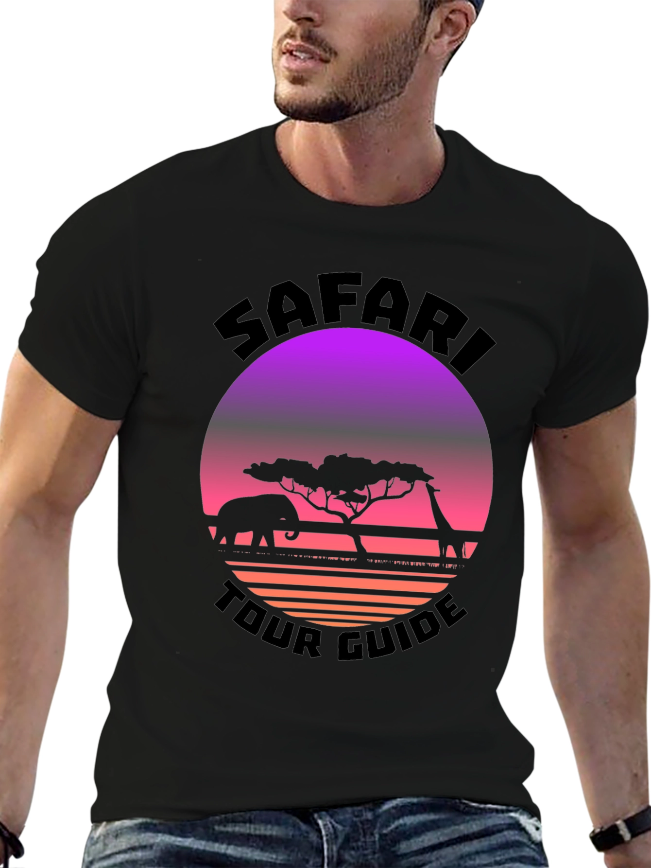 Safari Tour Guide Graphic T-Shirt