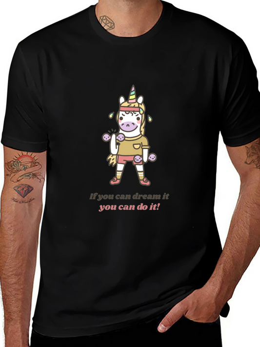 Unicorn Gym T-Shirt - Dream It Do It!