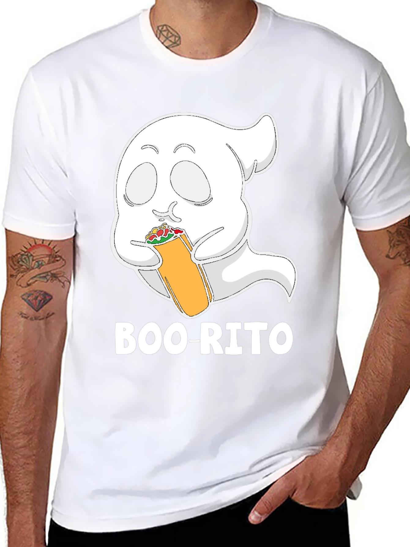 Boo-rito T-Shirt - Funny Halloween Ghost Burrito Tee