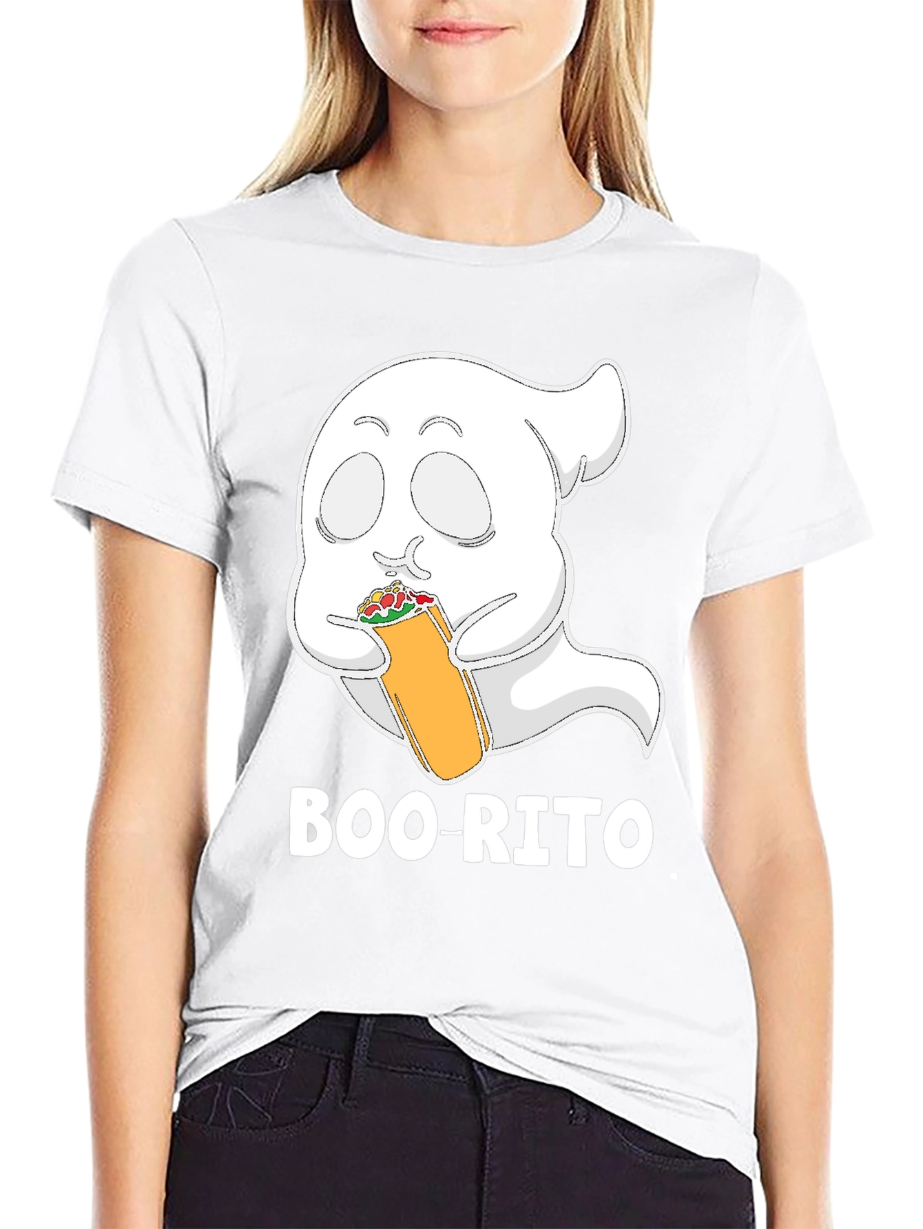 Boo-rito T-Shirt - Funny Halloween Ghost Burrito Tee
