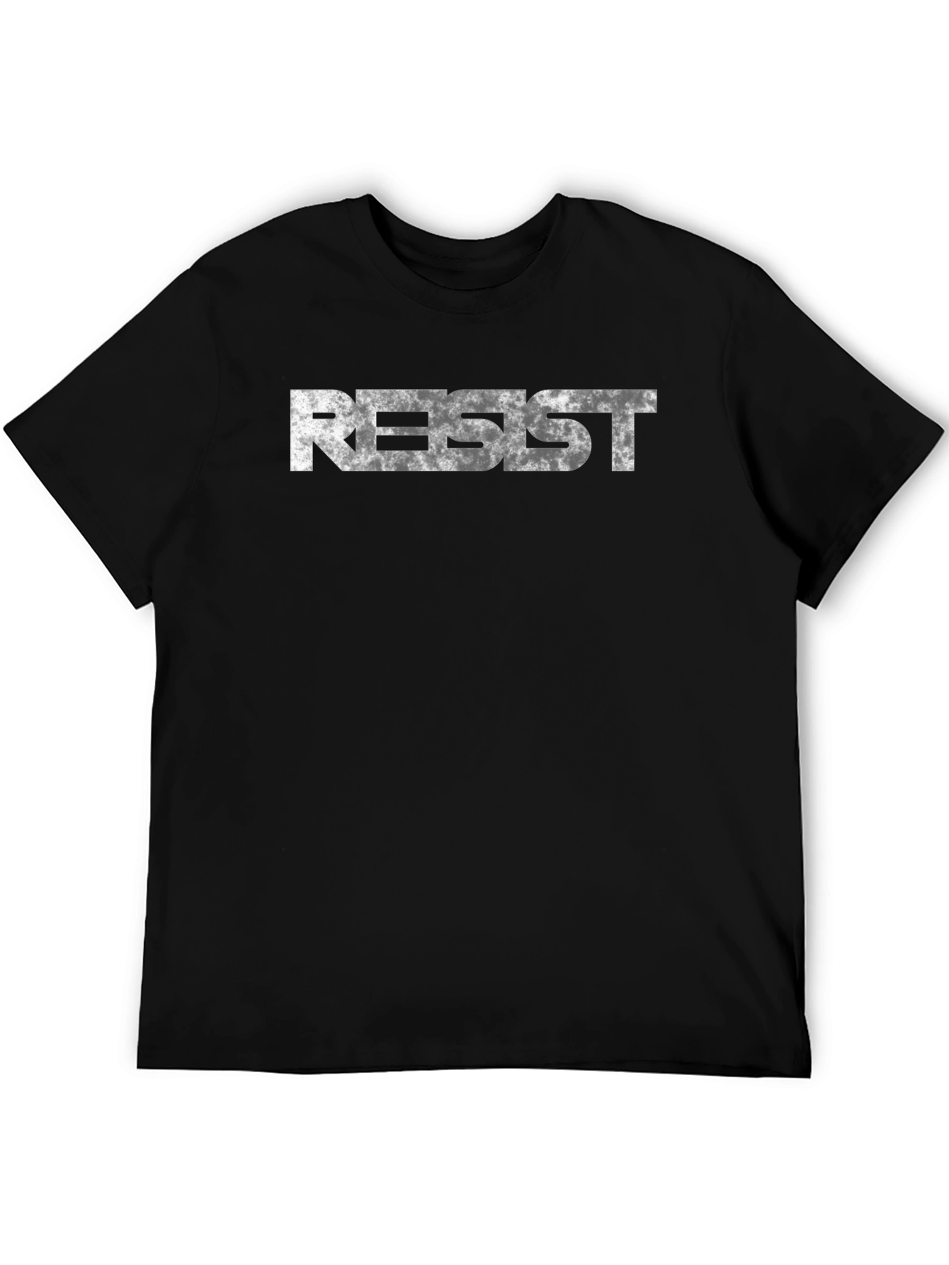 Resist Graphic Print Black T-Shirt
