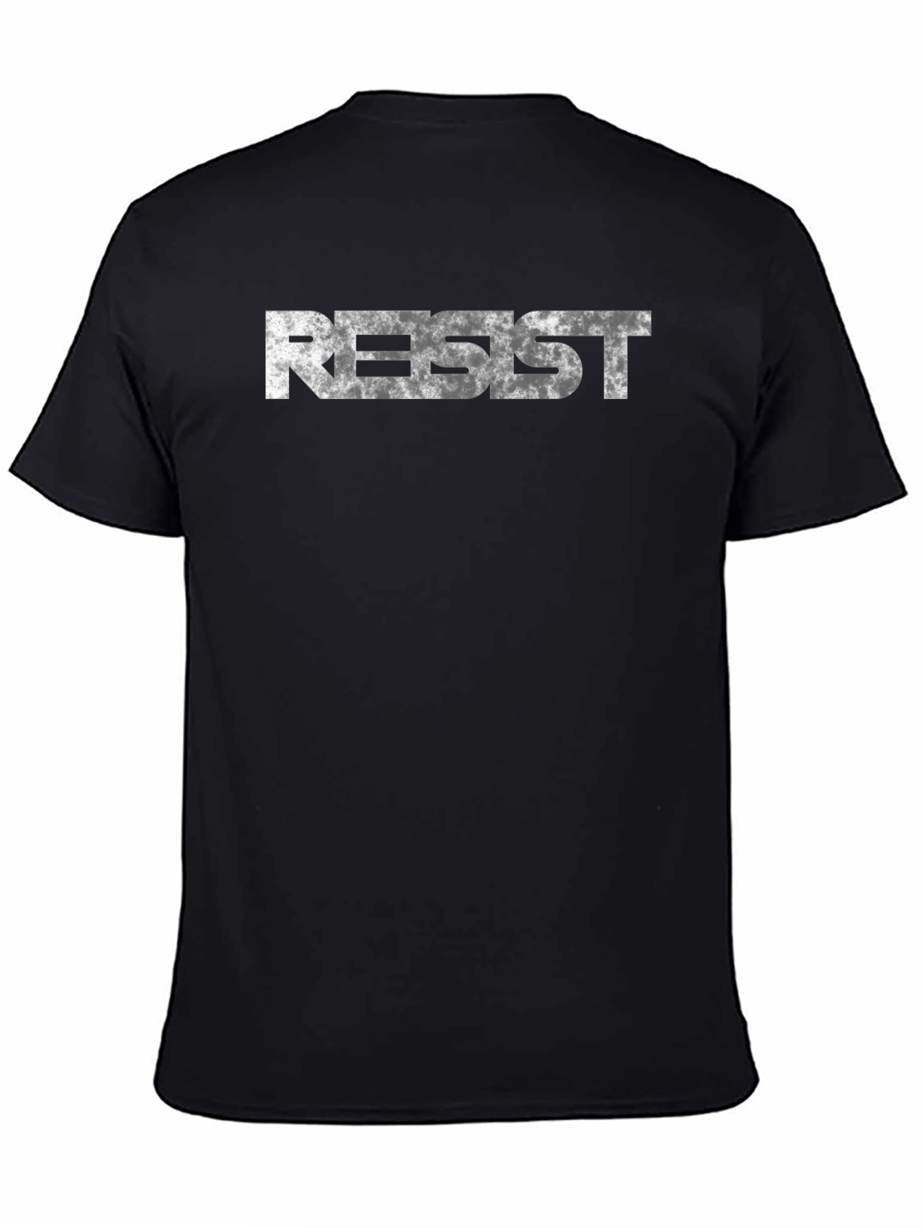 Resist Graphic Print Black T-Shirt