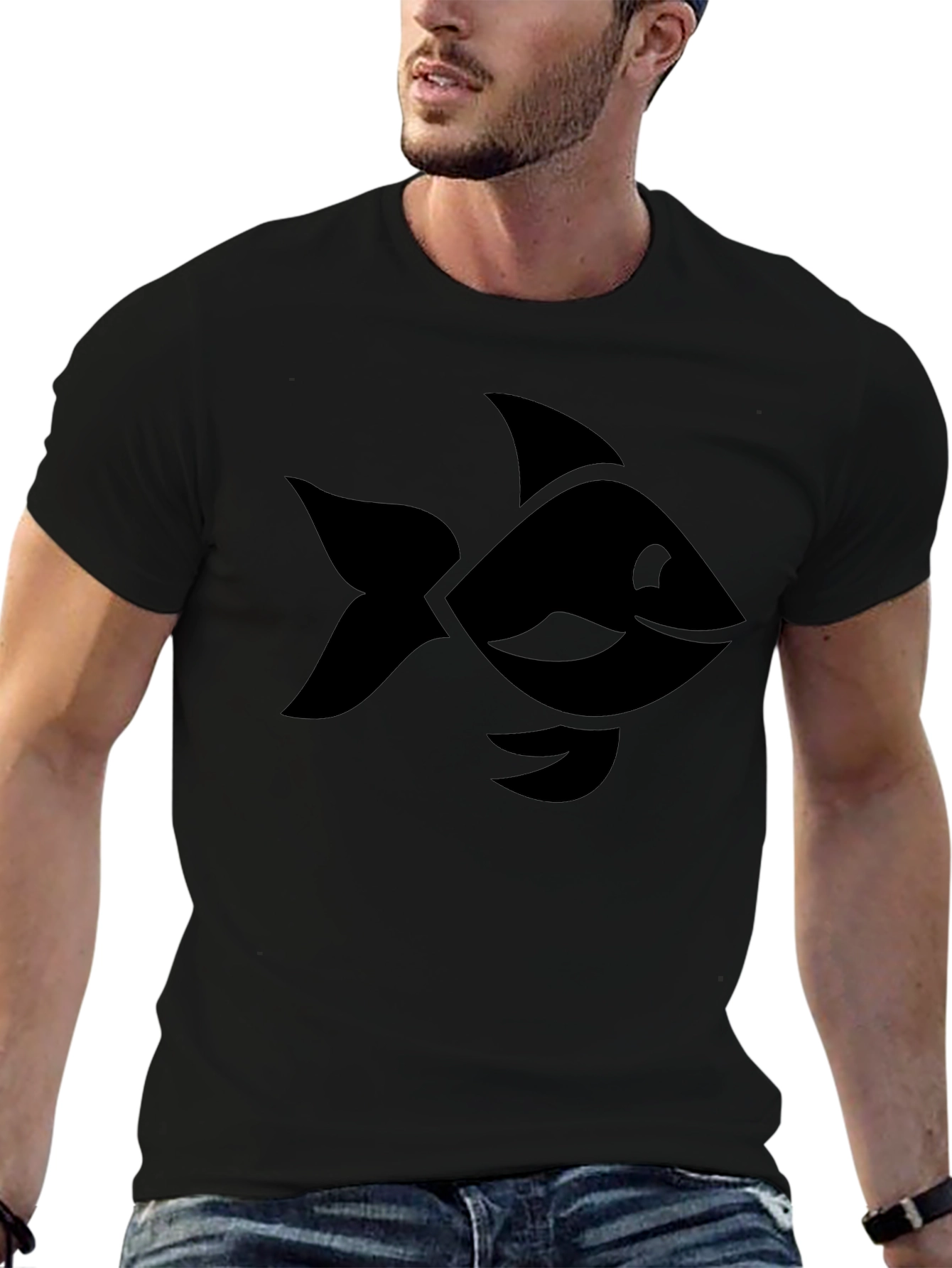 Black Fish Graphic Tee - Casual Comfort