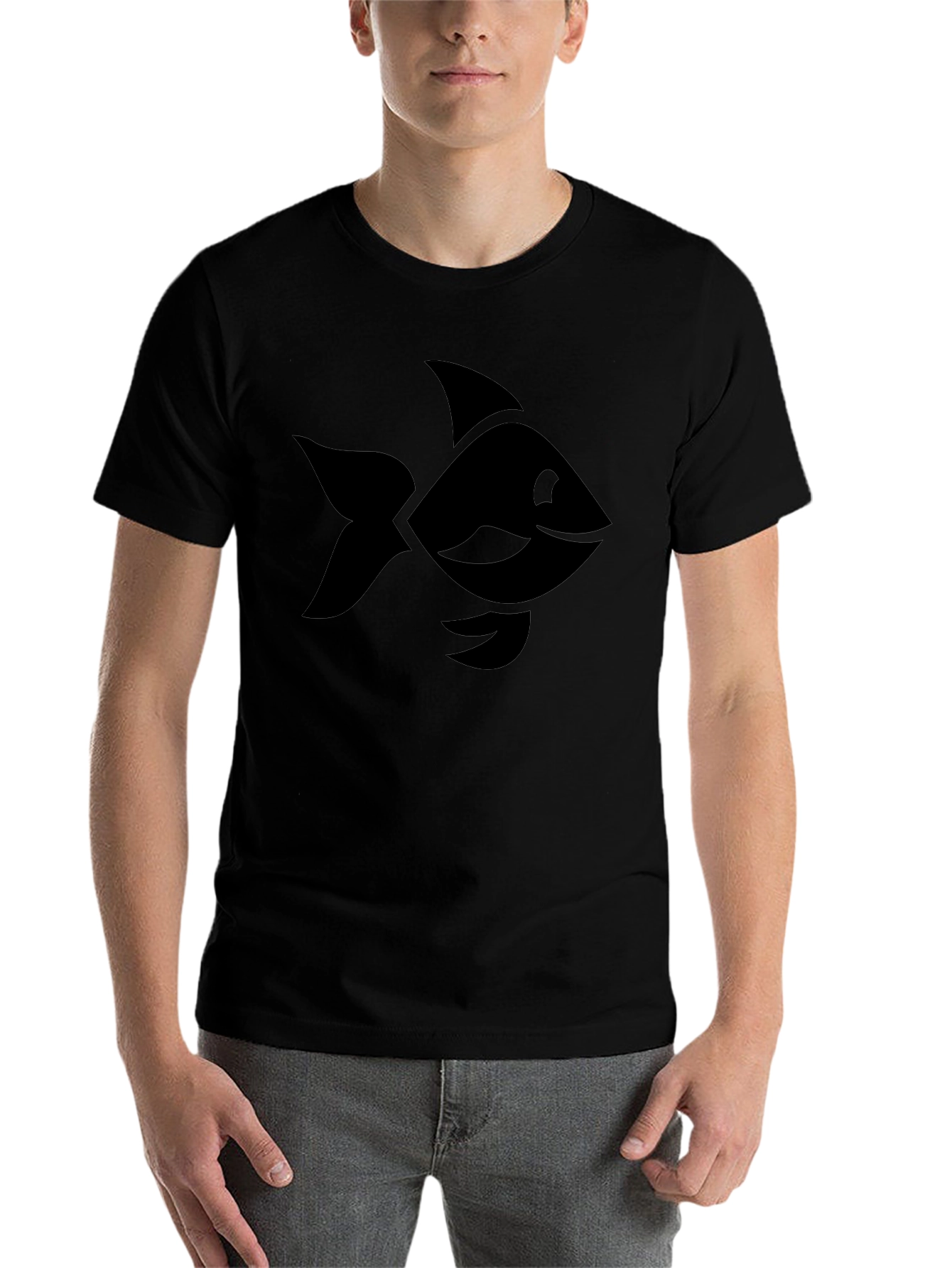 Black Fish Graphic Tee - Casual Comfort