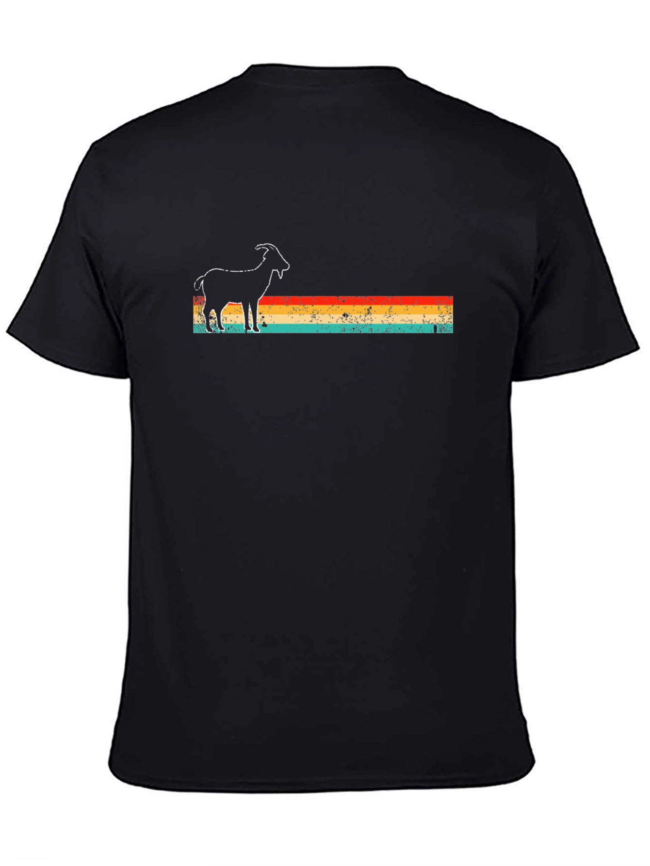 Retro Goat Graphic Tee - Black