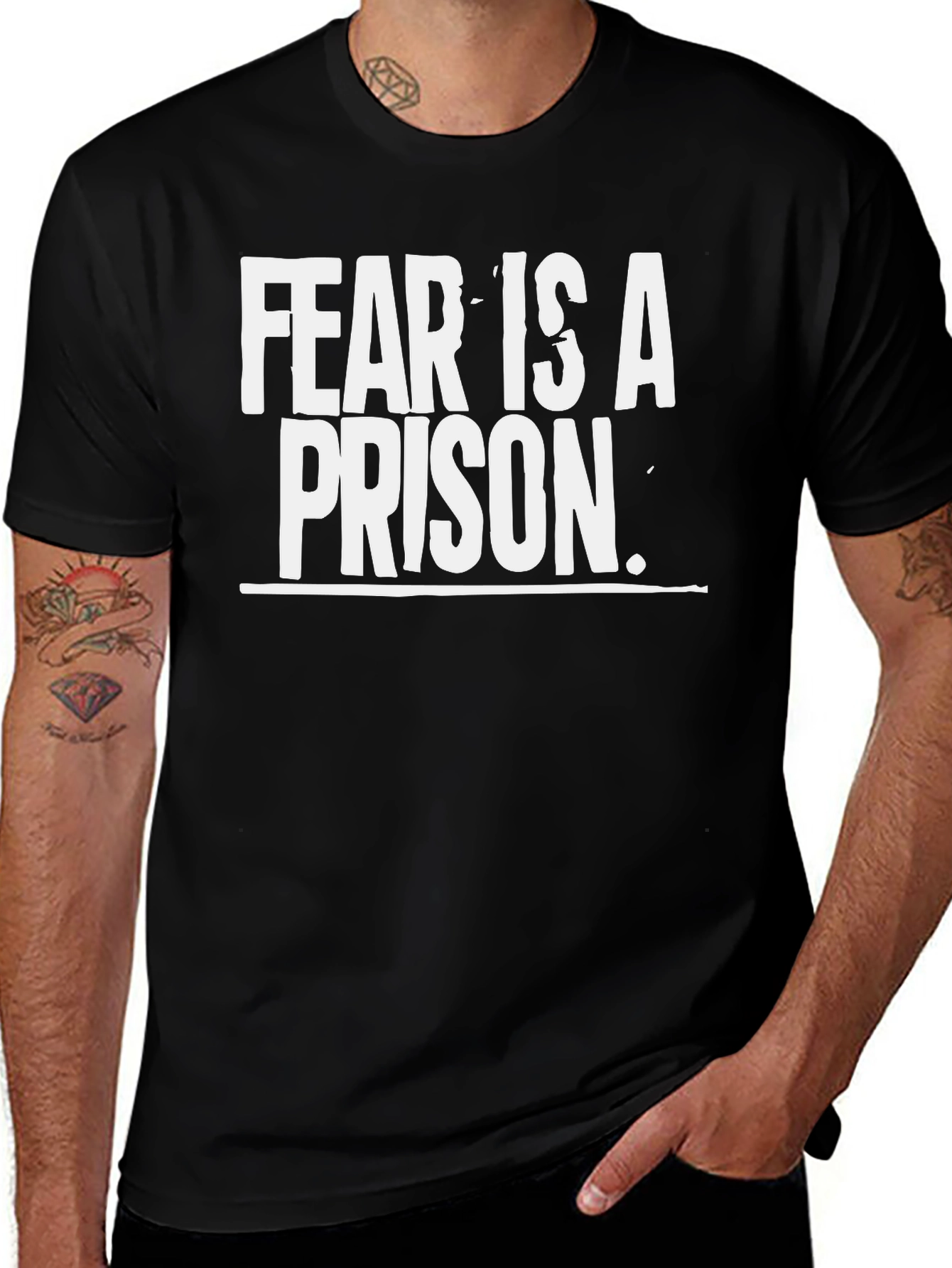 Fear Is A Prison Graphic Tee -  Inspirational T-Shirt