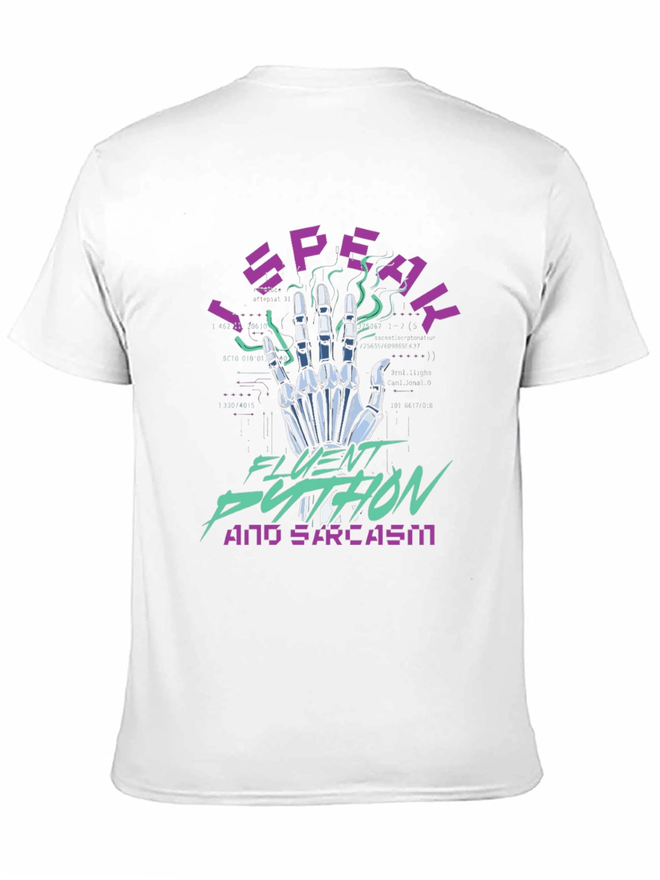 I Speak Fluent Python & Sarcasm Black T-Shirt